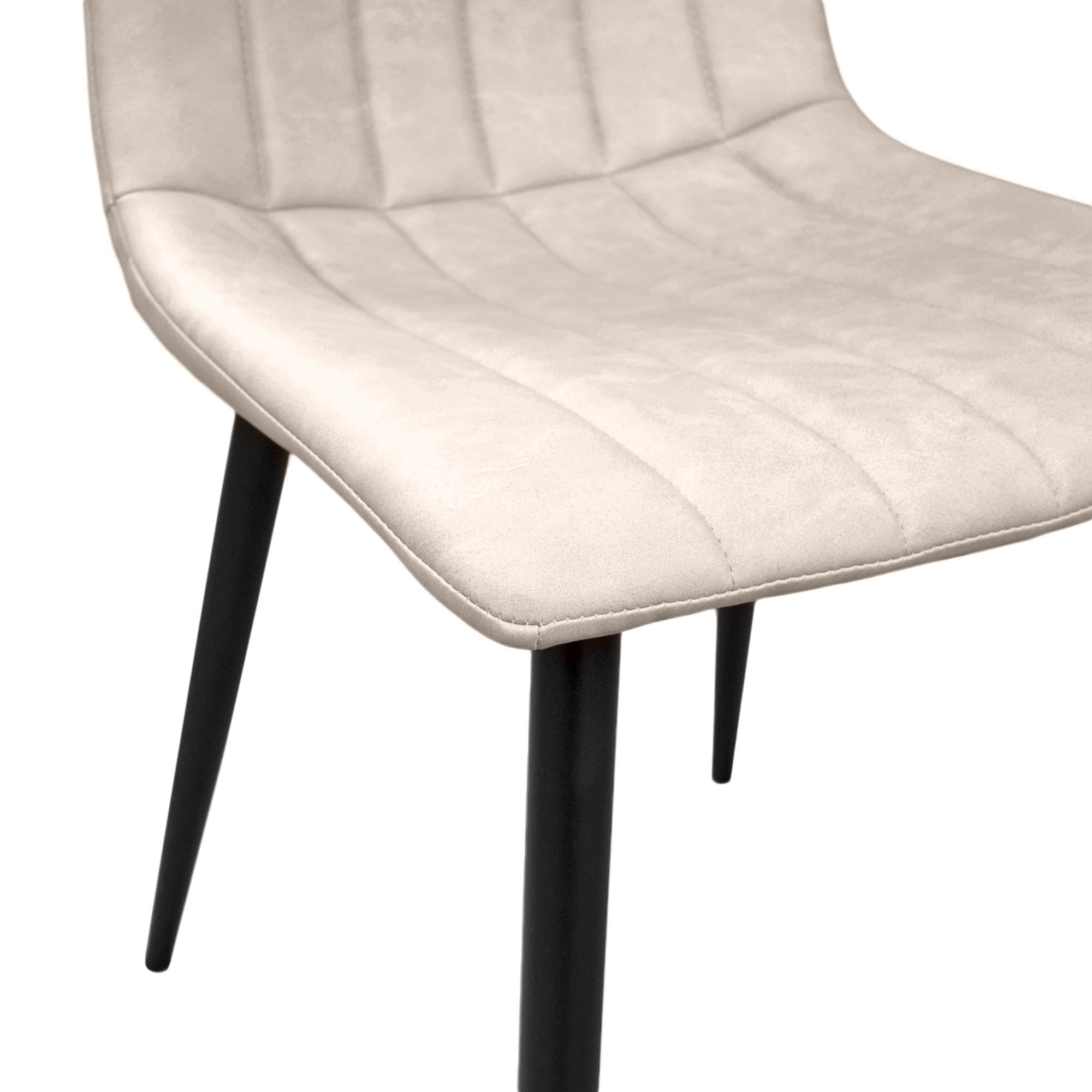 Scaun DC-90P~191-03-Light Grey PU+Black Legs