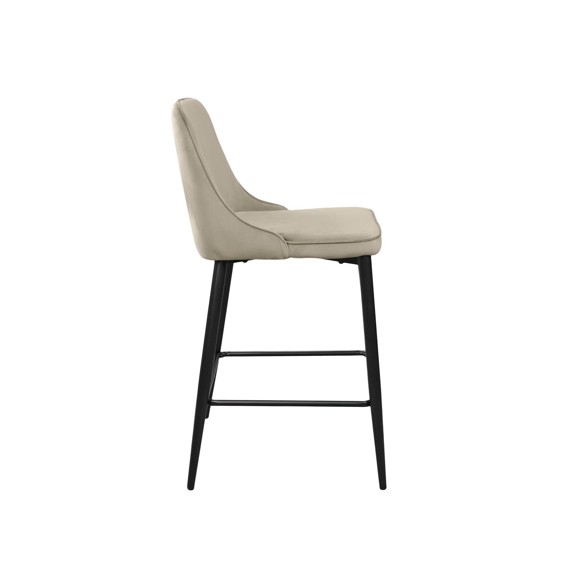 Scaun Bar Clasic Small Beige+Black Legs