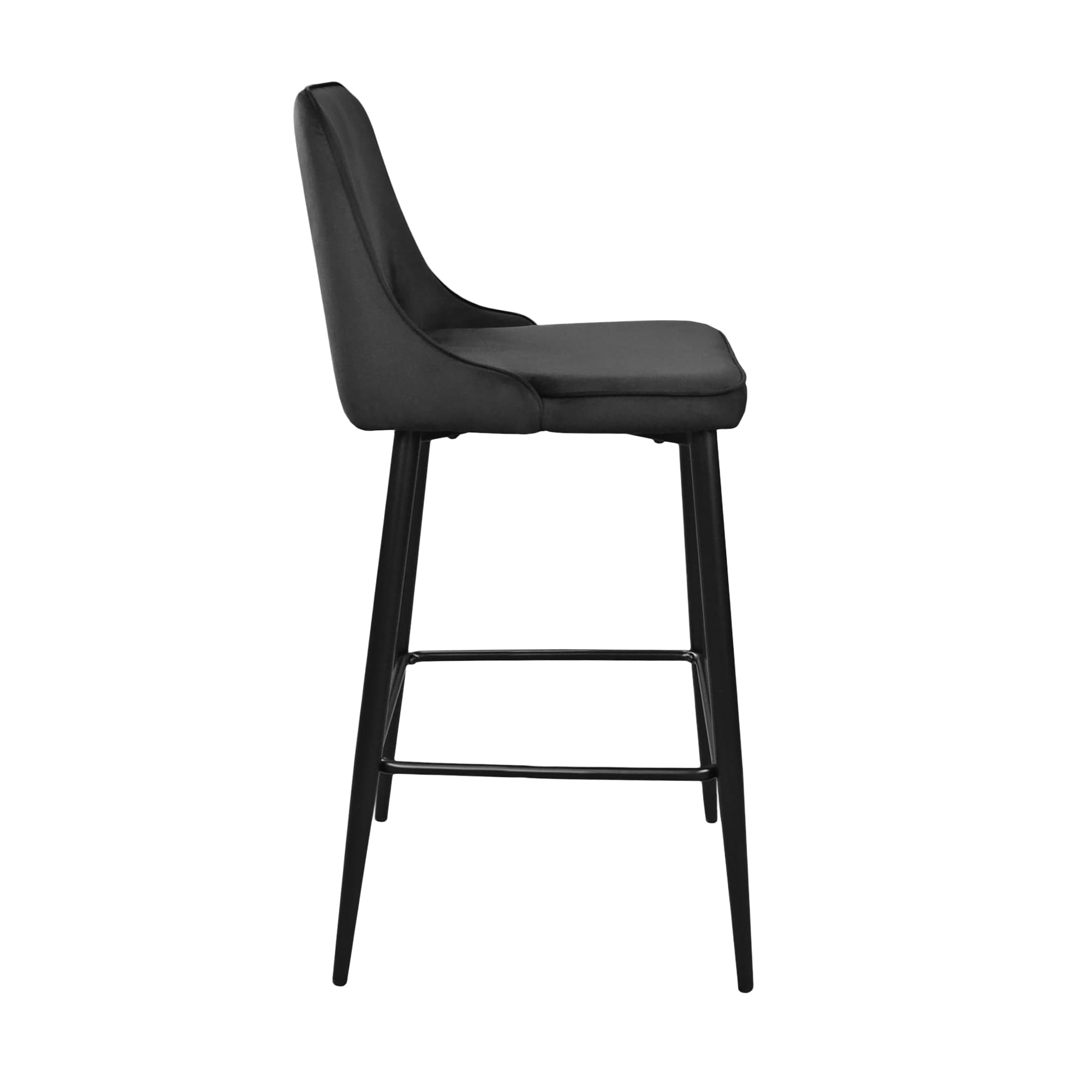 Scaun Bar Clasic Black+Black Legs