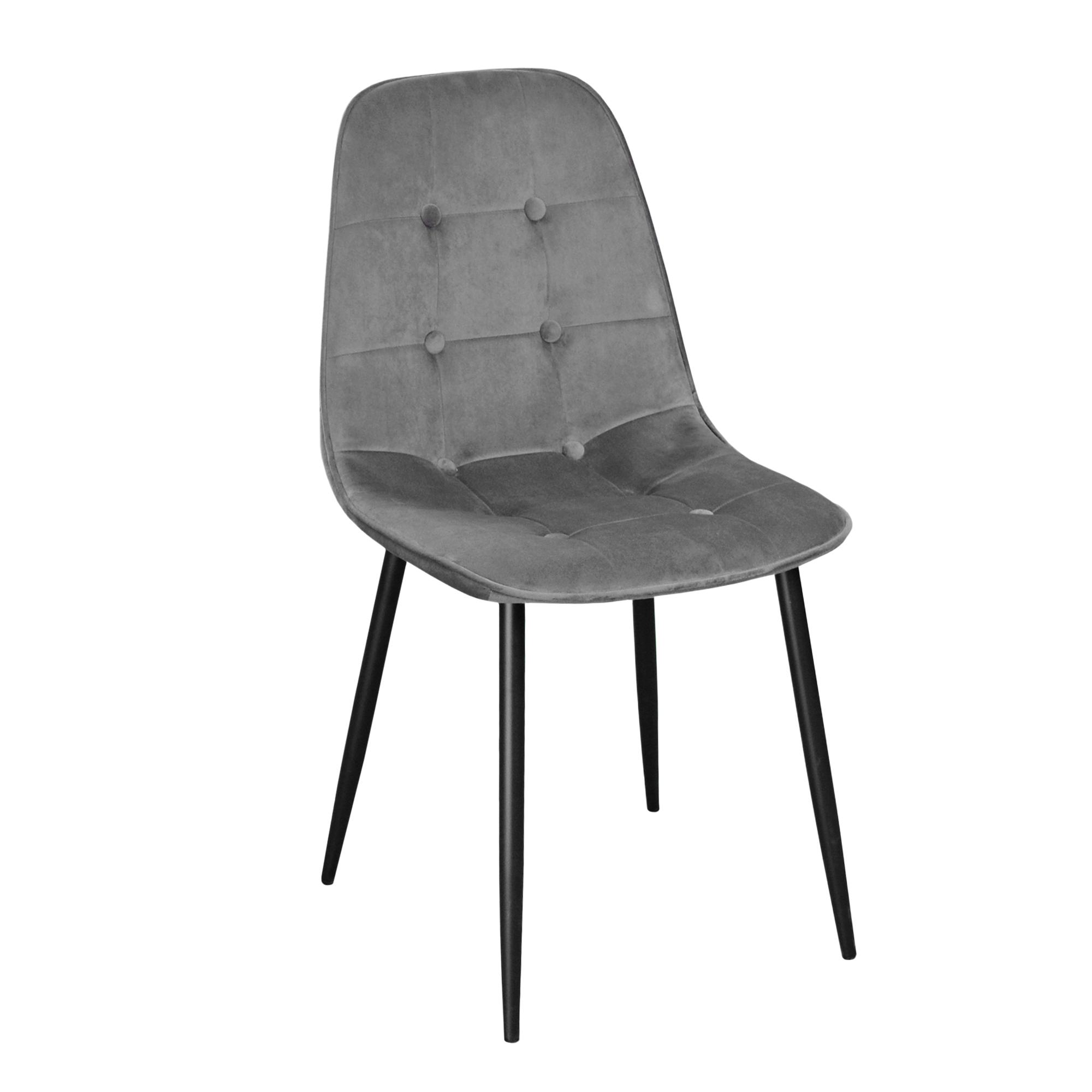 Cumpara  Mobilier pentru bucătărie - Scaun M-01-3 (Hlr-21) Catifea Dark Grey+Black..