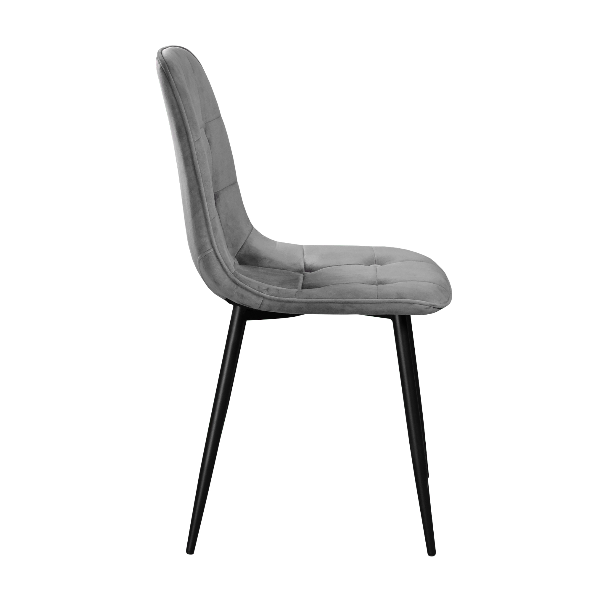 Scaun M-01-3 (Hlr-21) Catifea Dark Grey+Black Legs