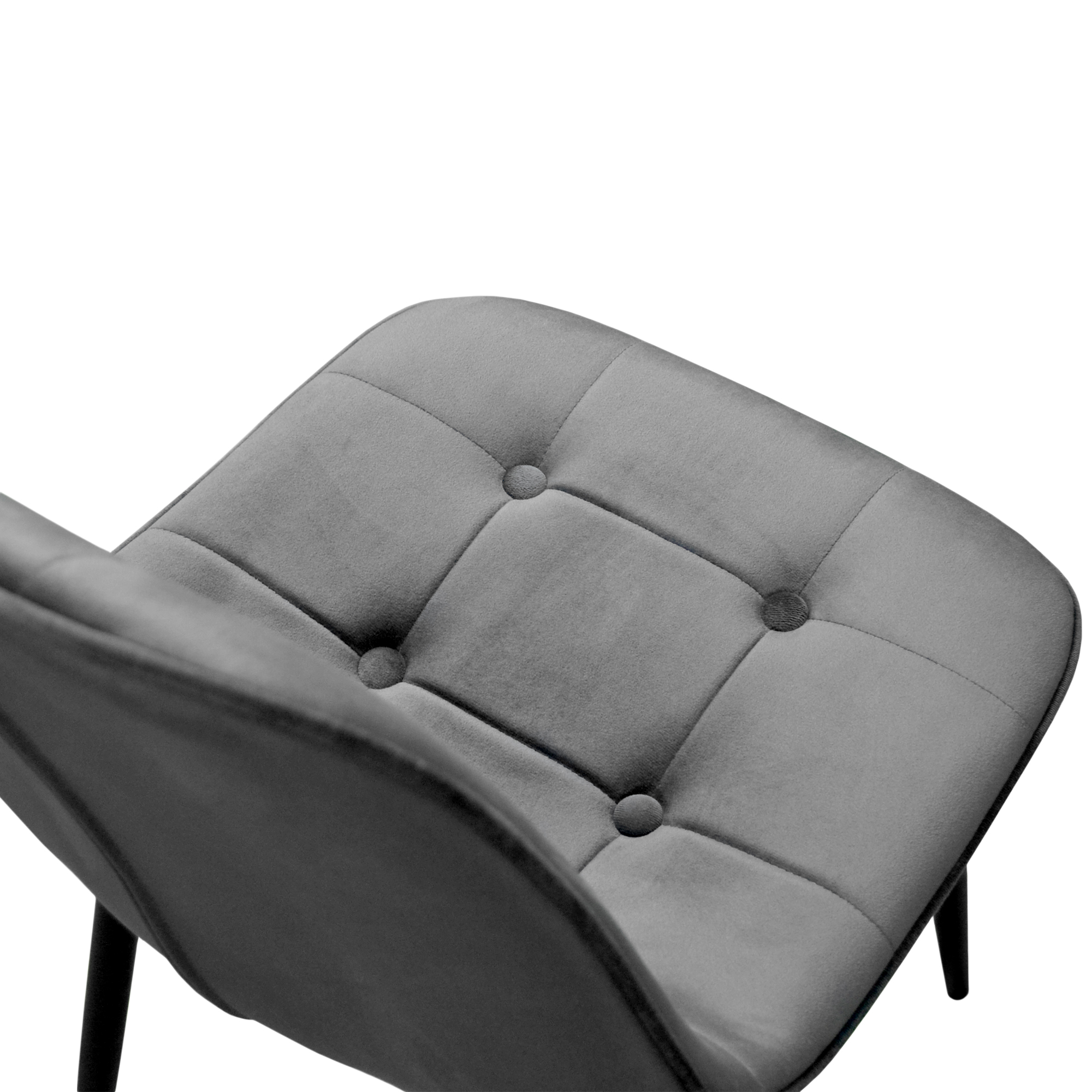 Scaun M-01-3 (Hlr-21) Catifea Dark Grey+Black Legs
