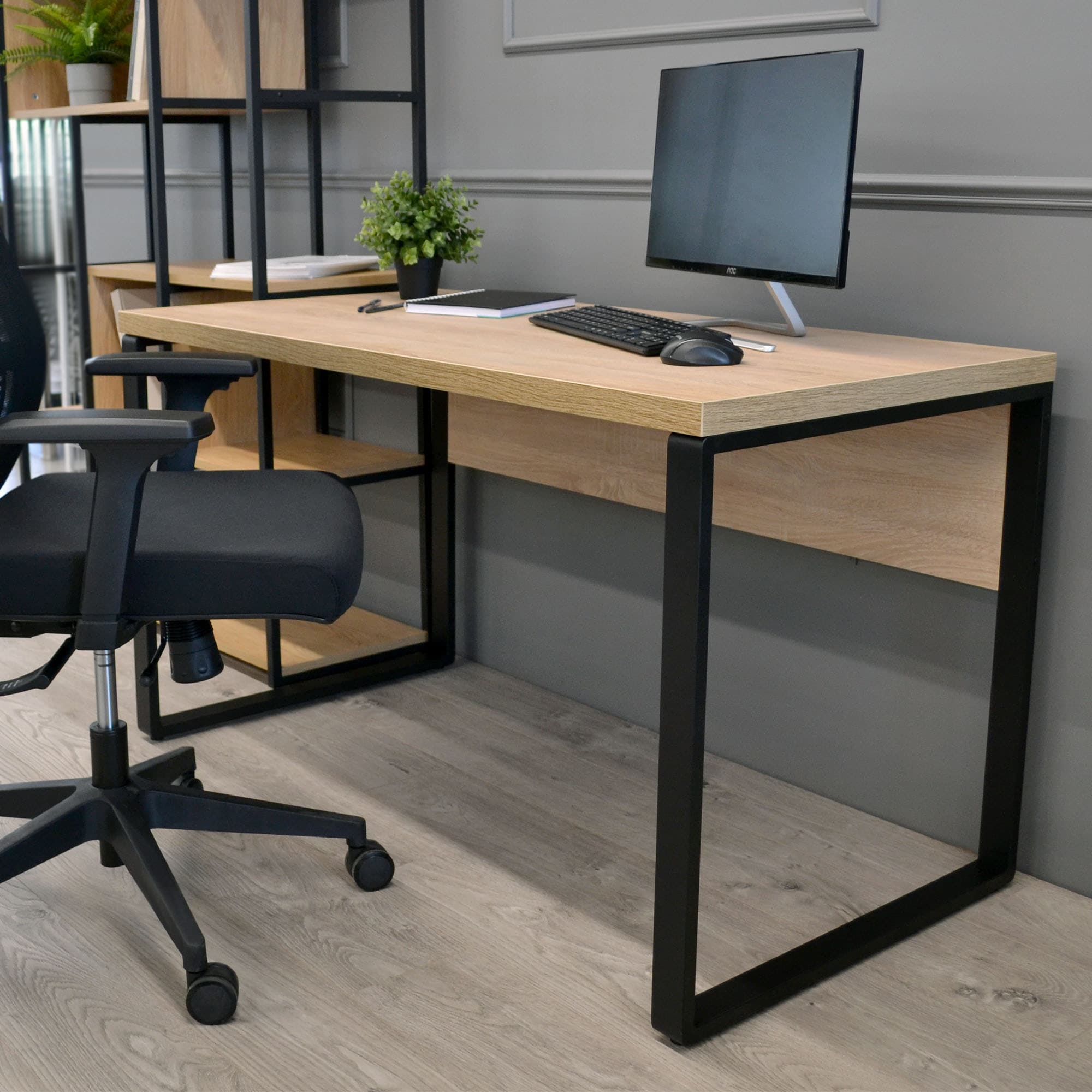 Masa Birou B-130 (130×68) Sonoma/Black