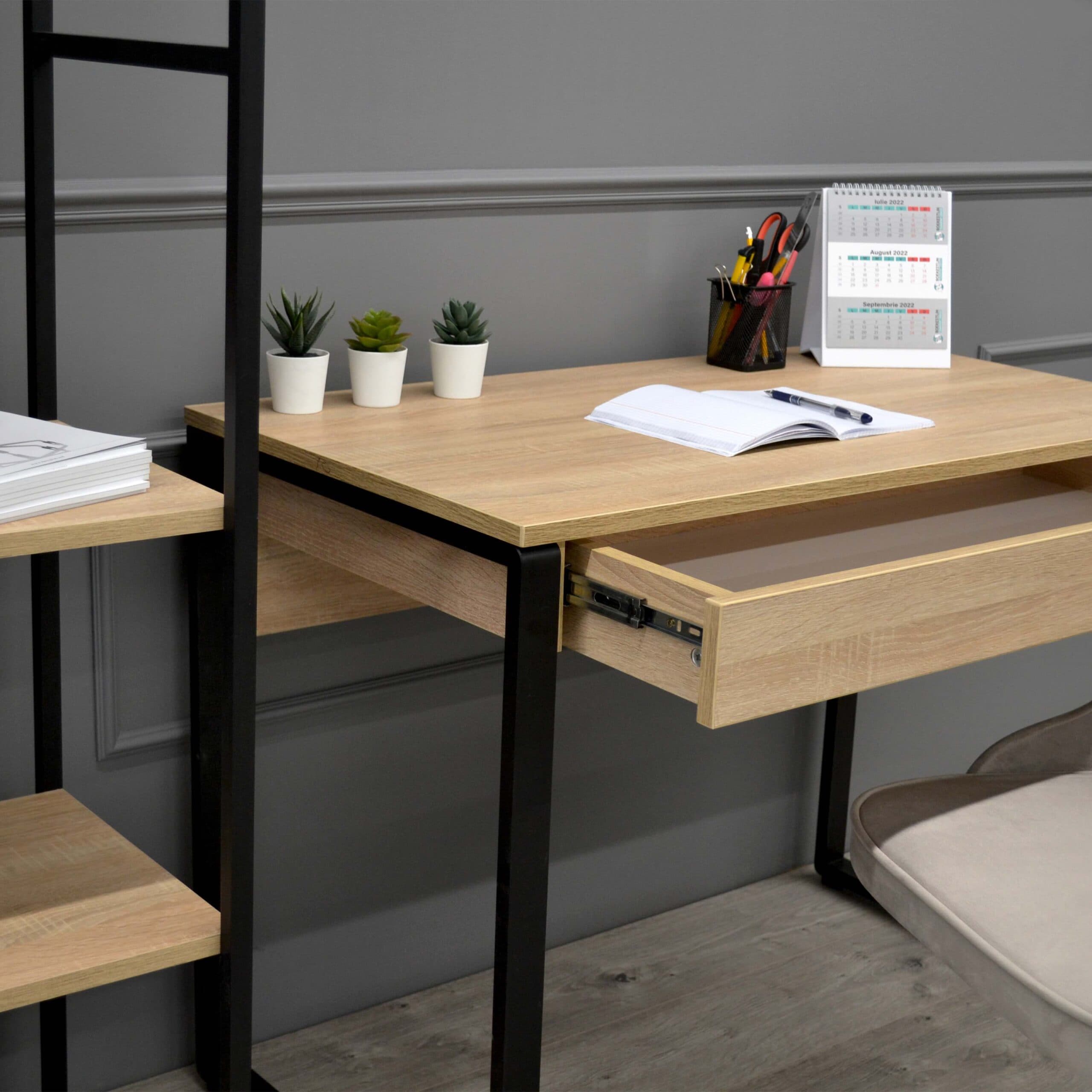 Masa Birou SMALL 100×55~Sonoma/Black