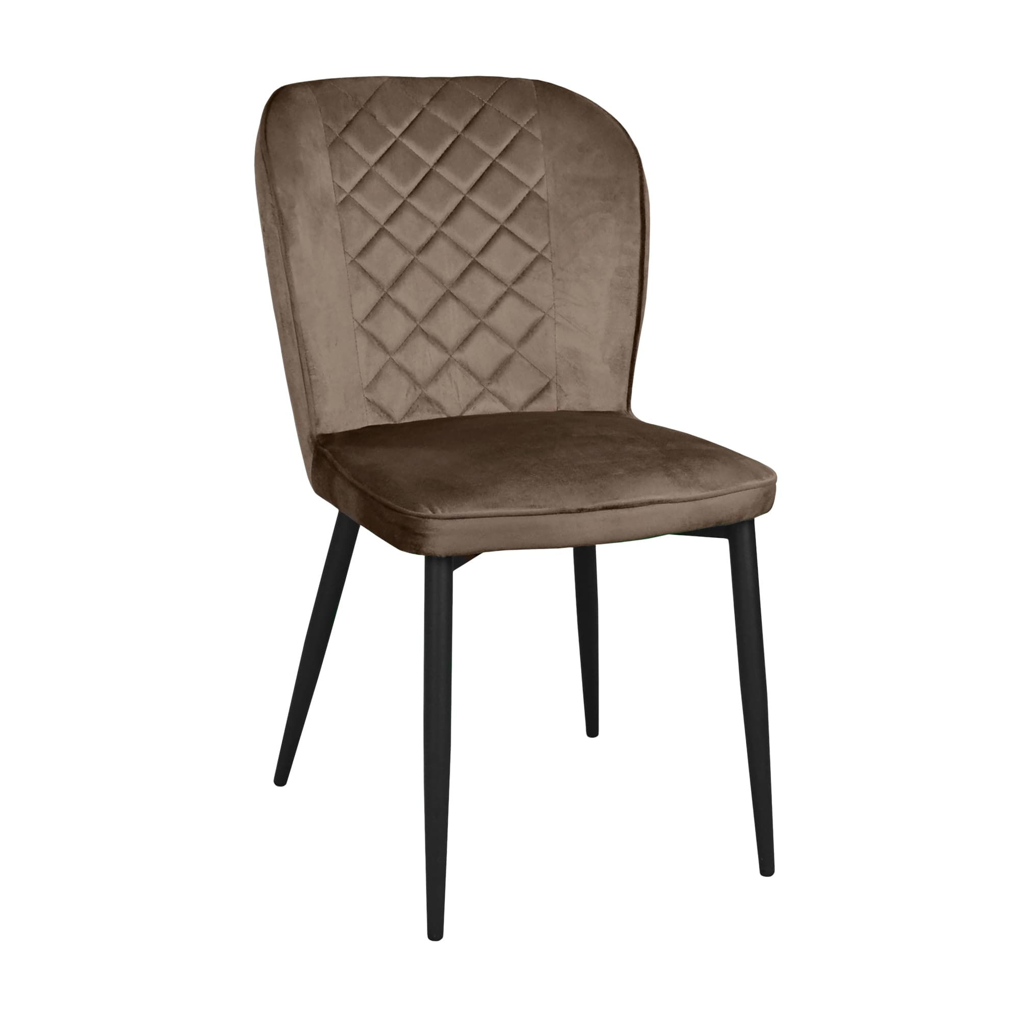 Cumpara  Mobilier pentru bucătărie - Scaun TUSK Catifea Brown+Black Legs..