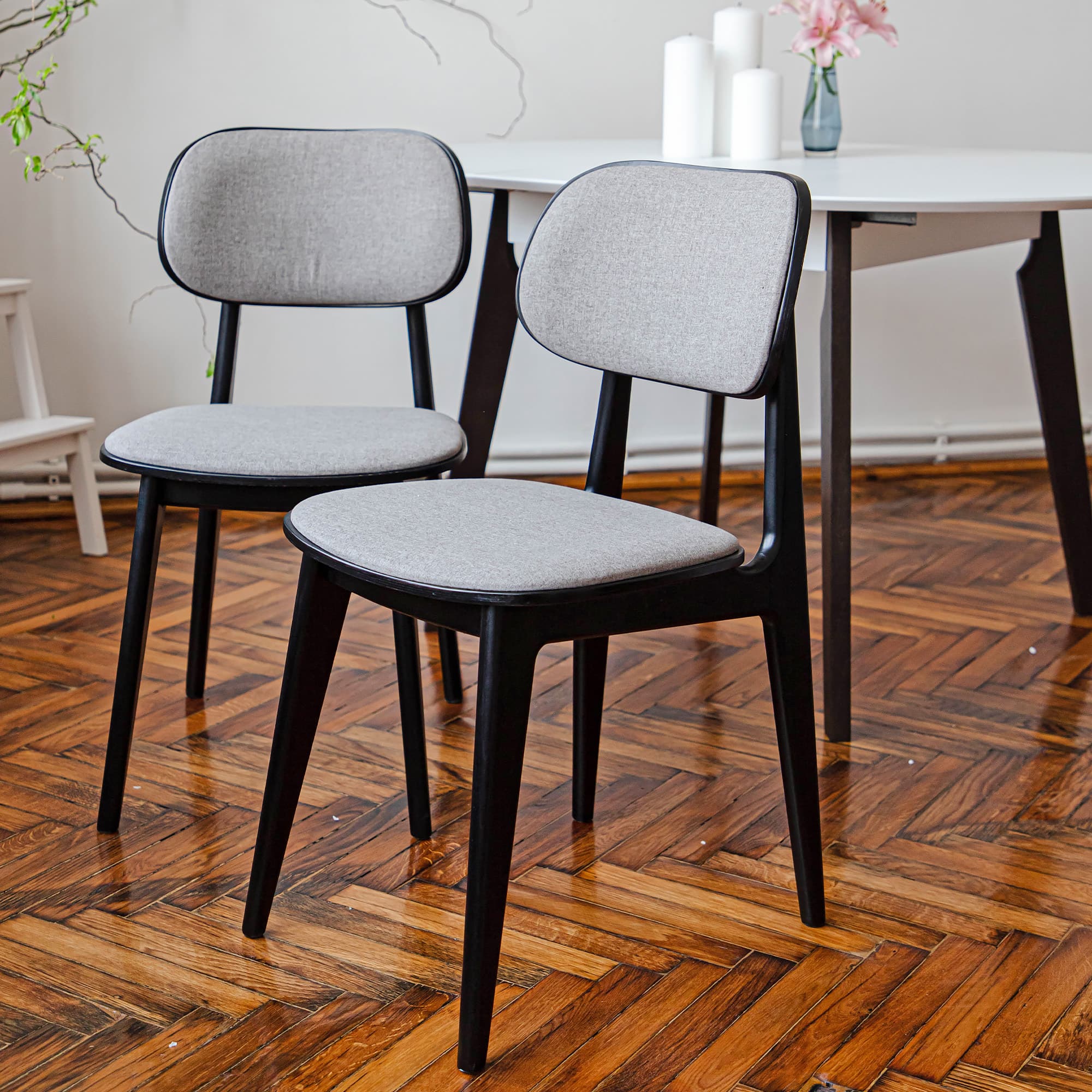 Scaun LULA Stofa (Rush 93)+Black Legs