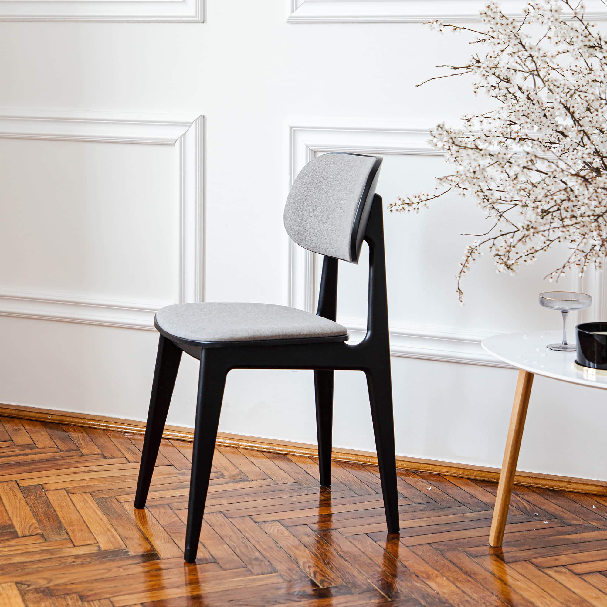 Scaun LULA Stofa (Rush 93)+Black Legs
