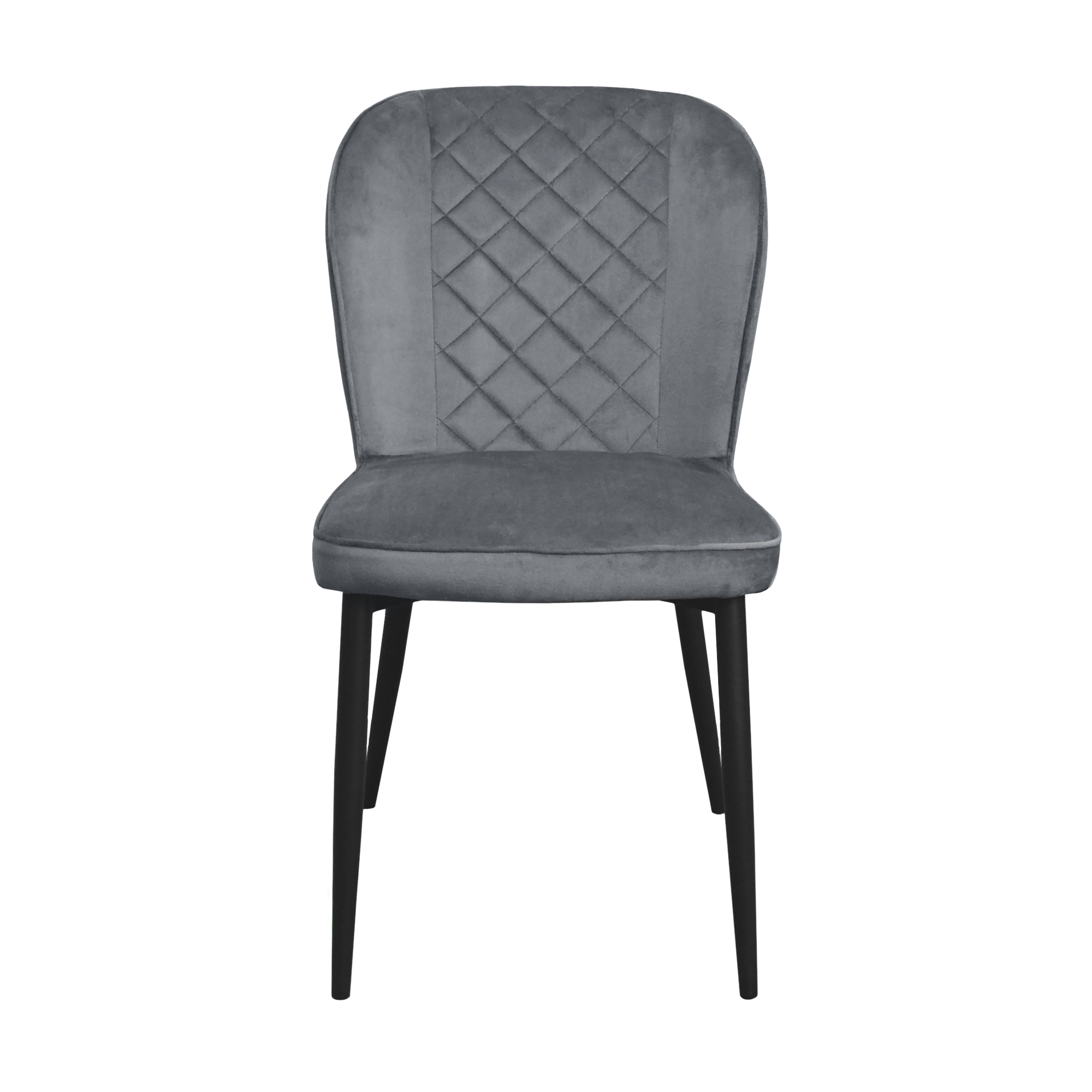 Стул TUSK Catifea Dark Grey+Black Legs