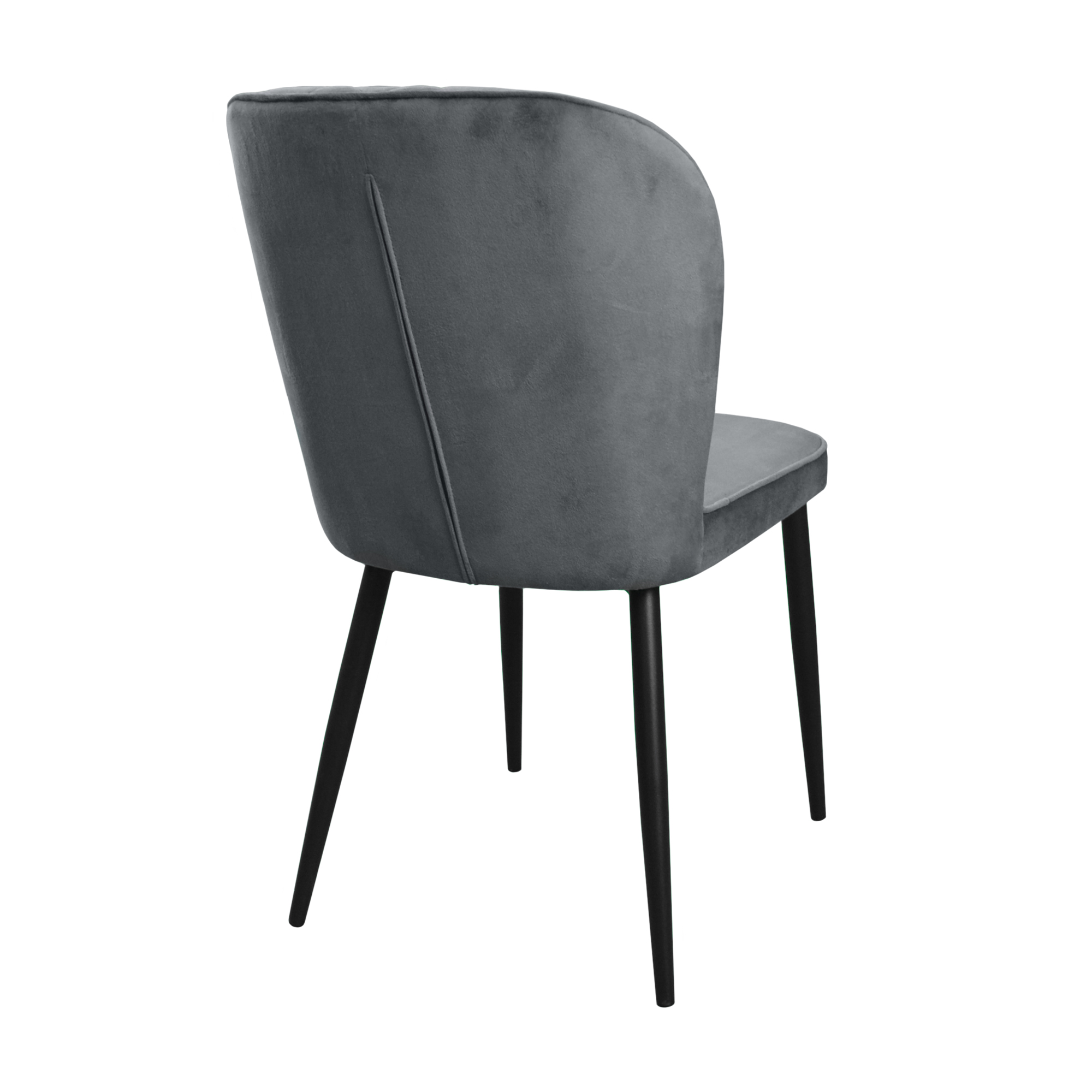 Стул TUSK Catifea Dark Grey+Black Legs