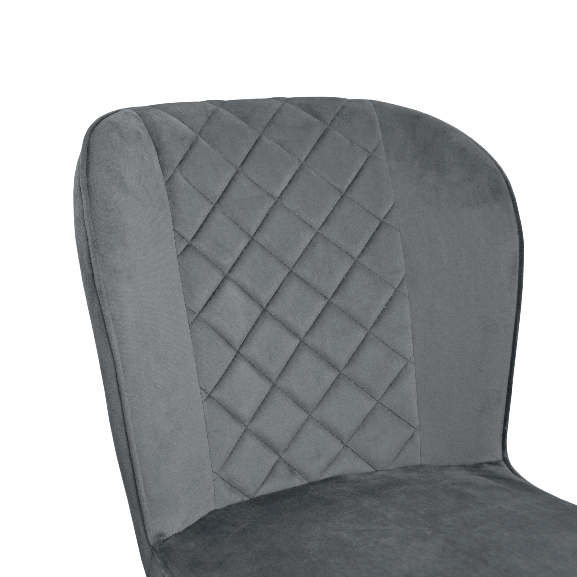 Стул TUSK Catifea Dark Grey+Black Legs