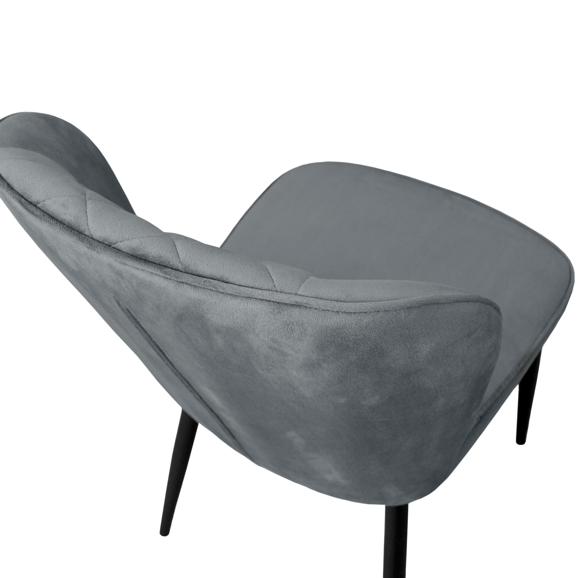 Стул TUSK Catifea Dark Grey+Black Legs