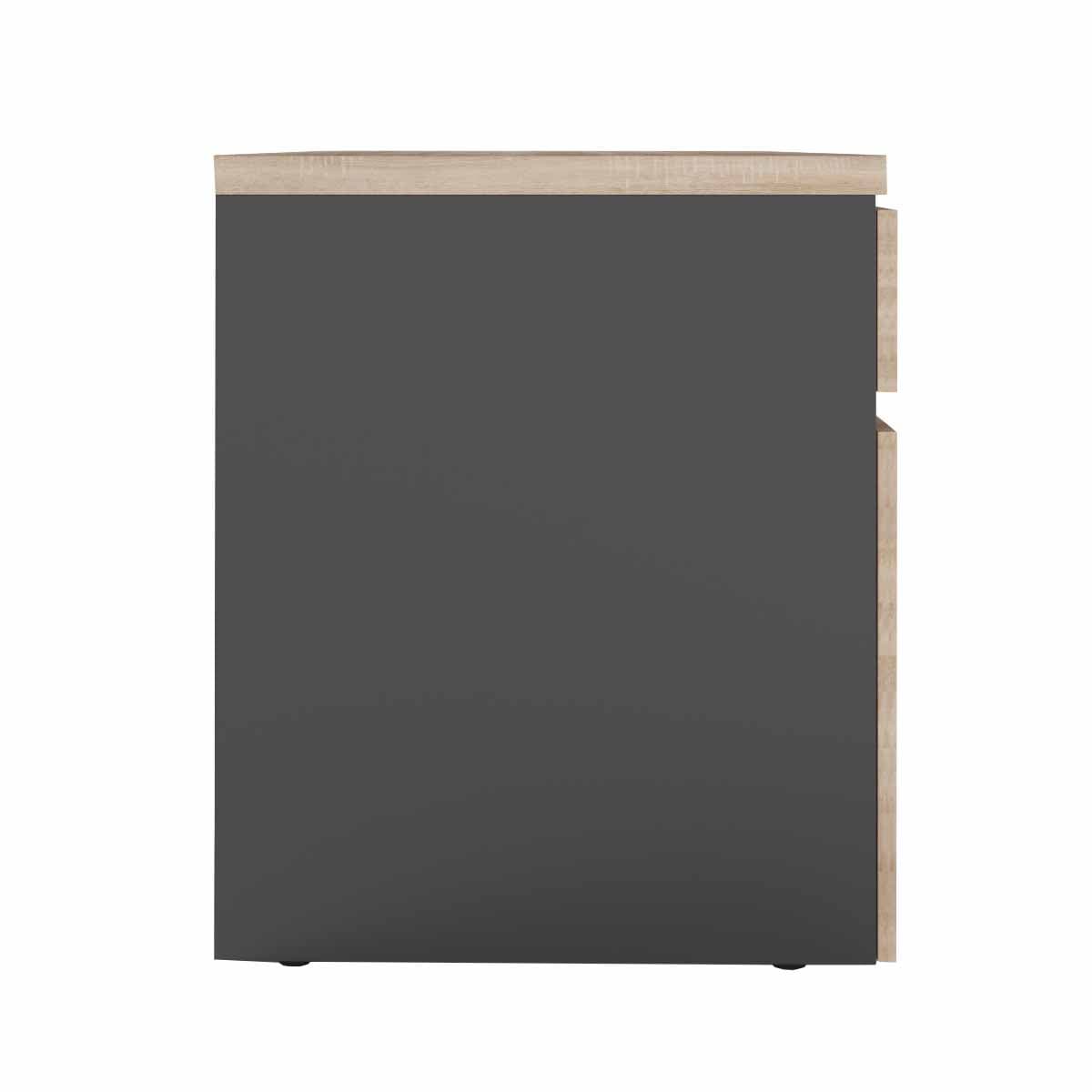 Masa Birou+BOX încorporat Stânga 1200×600~Sonoma/Black