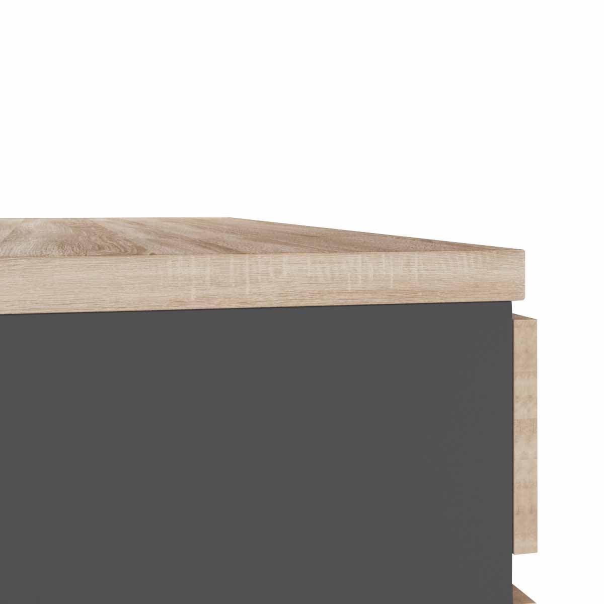 Masa Birou+BOX încorporat Stânga 1200×600~Sonoma/Black