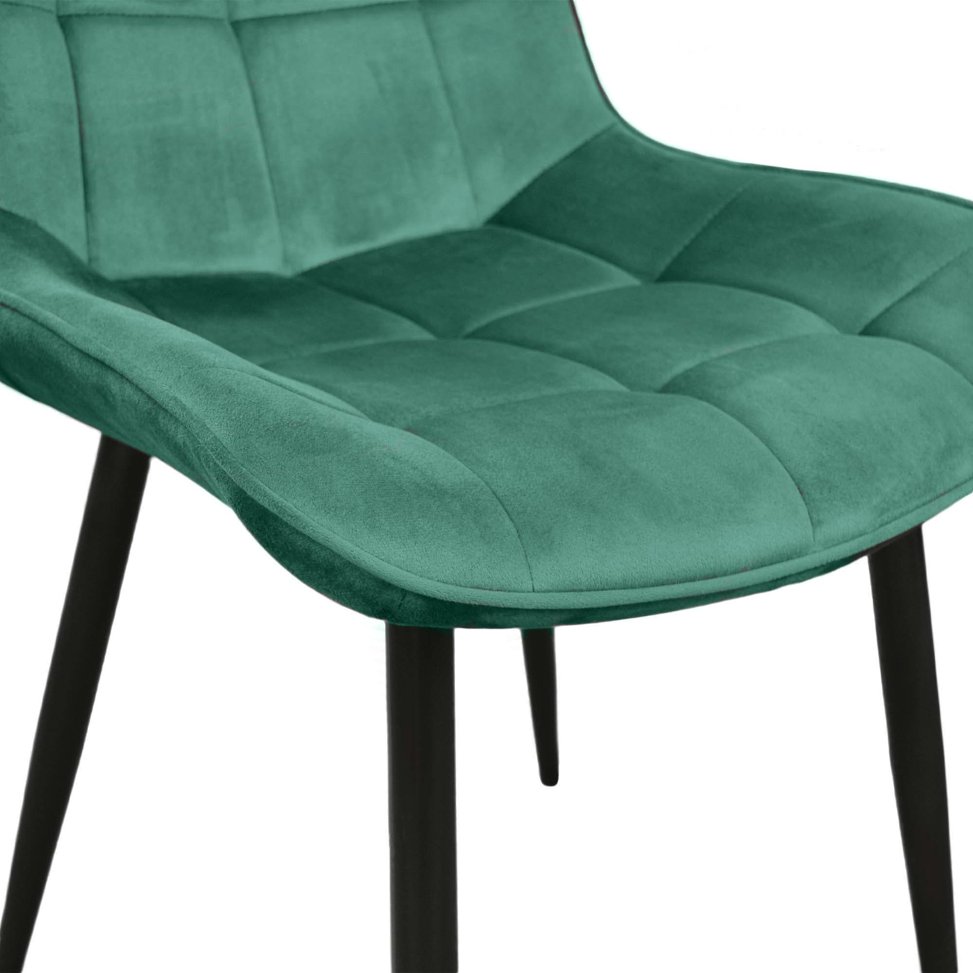 Scaun HANS (HLR57) Catifea Green+Black Legs
