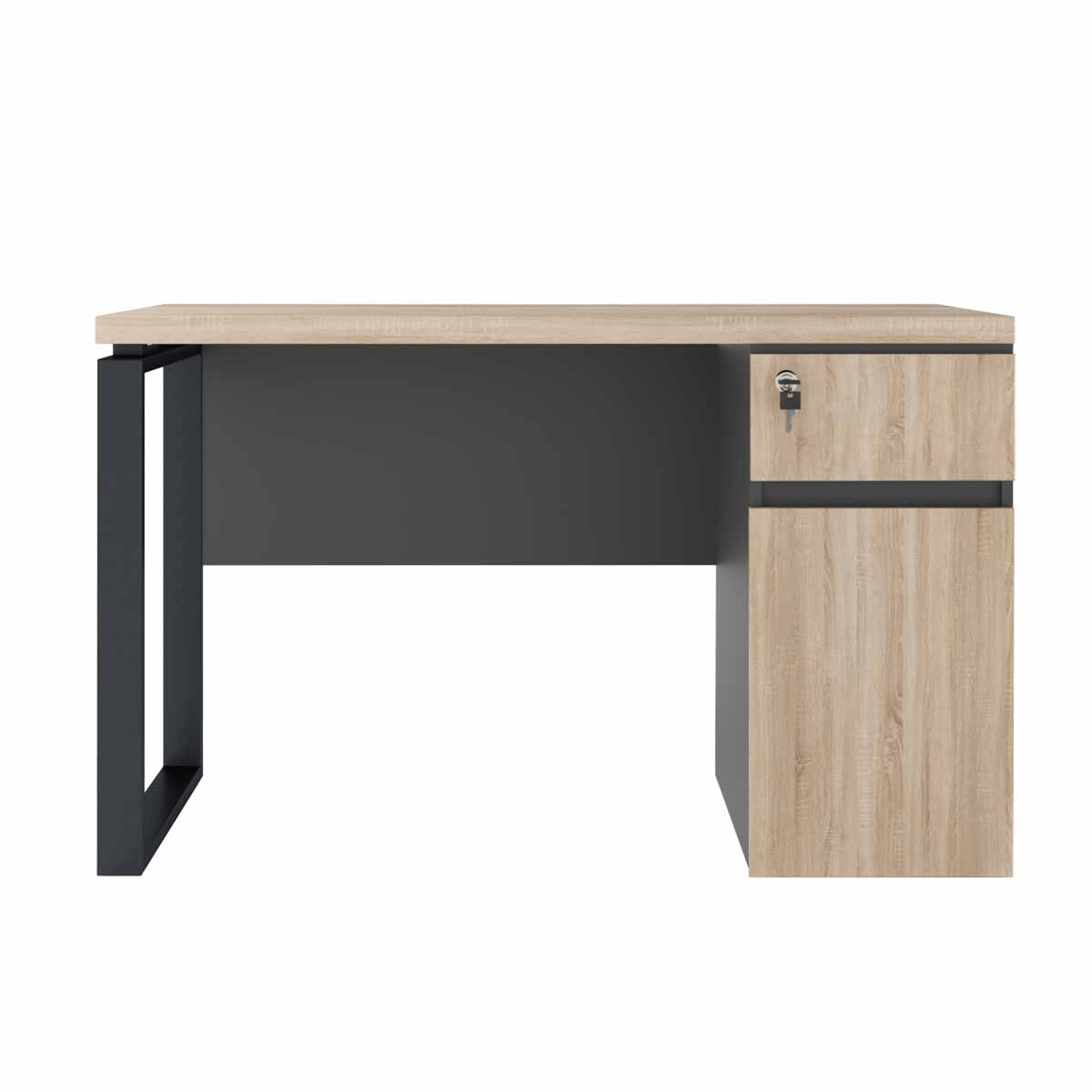 Masa Birou+BOX încorporat Dreapta 1200×600~Sonoma/Black