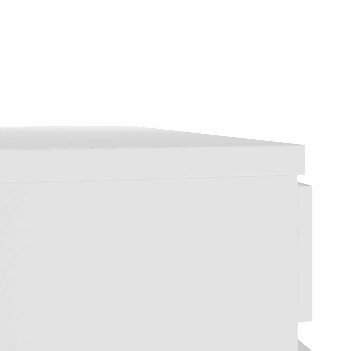 Masa Birou+BOX încorporat Dreapta 1200×600~White/White