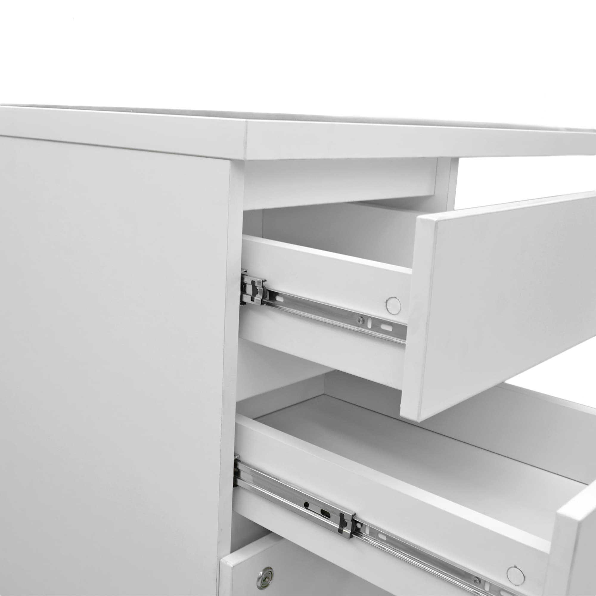 Masa Urban+Box Încorporat White 1500×680 (Box partea stângă)