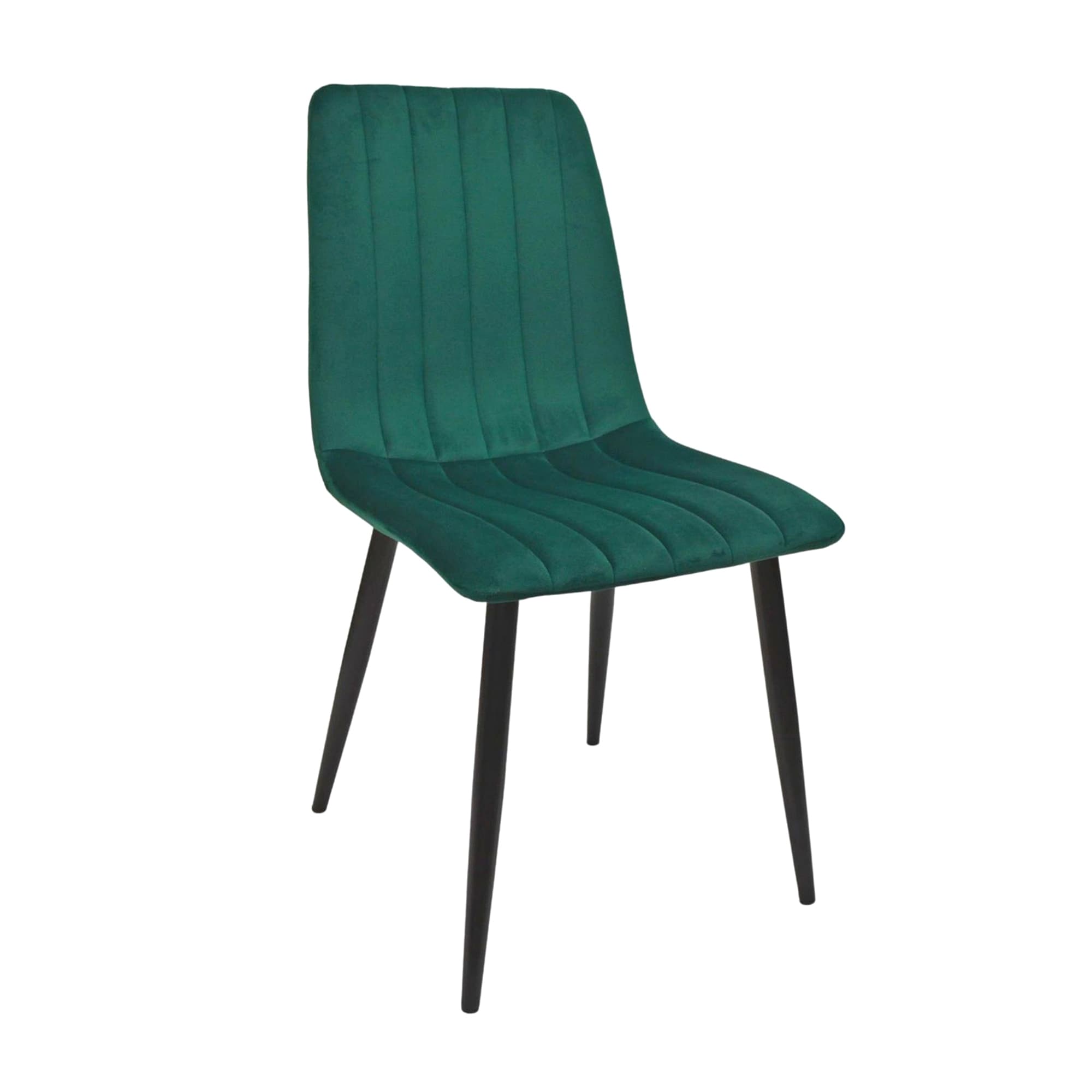 Cumpara  Mobilier pentru bucătărie - Scaun DC-90P~N56 Catifea Green+Black Legs..