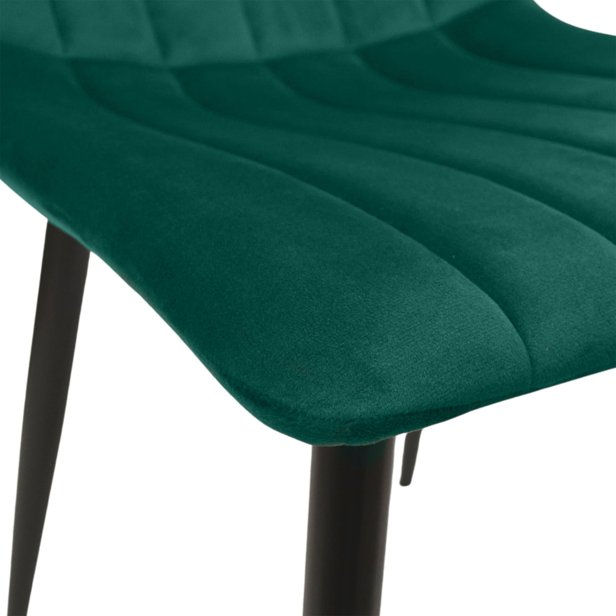 Scaun DC-90P~N56 Catifea Green+Black Legs