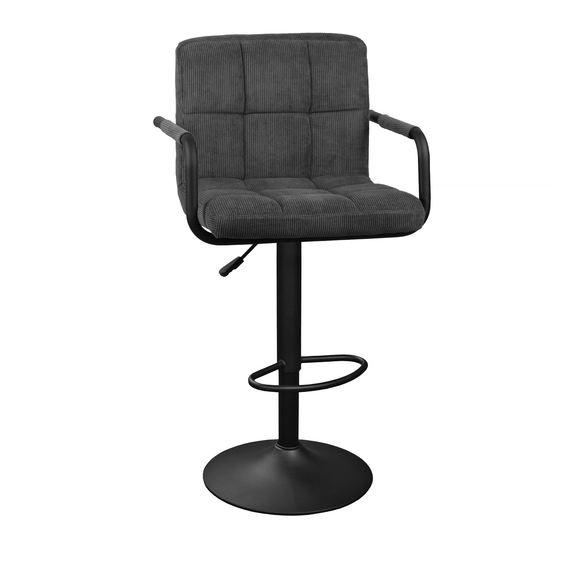 Cumpara  Scaune de bar - Scaun de Bar SB-042 Velvet Dark Grey + Black ..