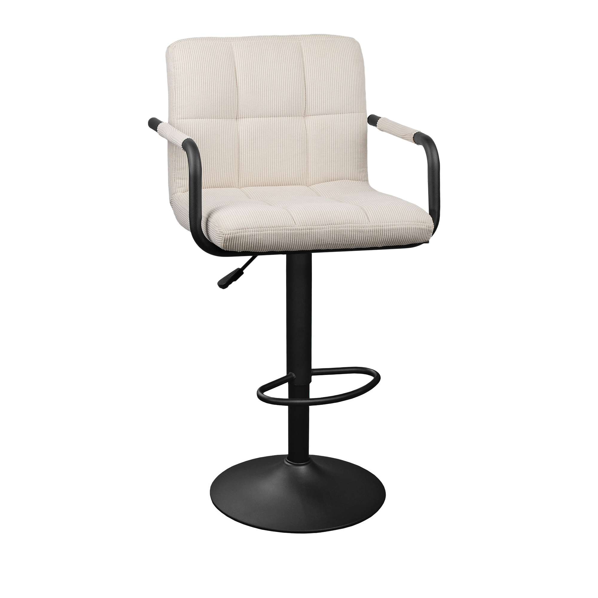 Cumpara  Scaune de bar - Scaun de Bar SB-042 Velvet Beige+Black leg..