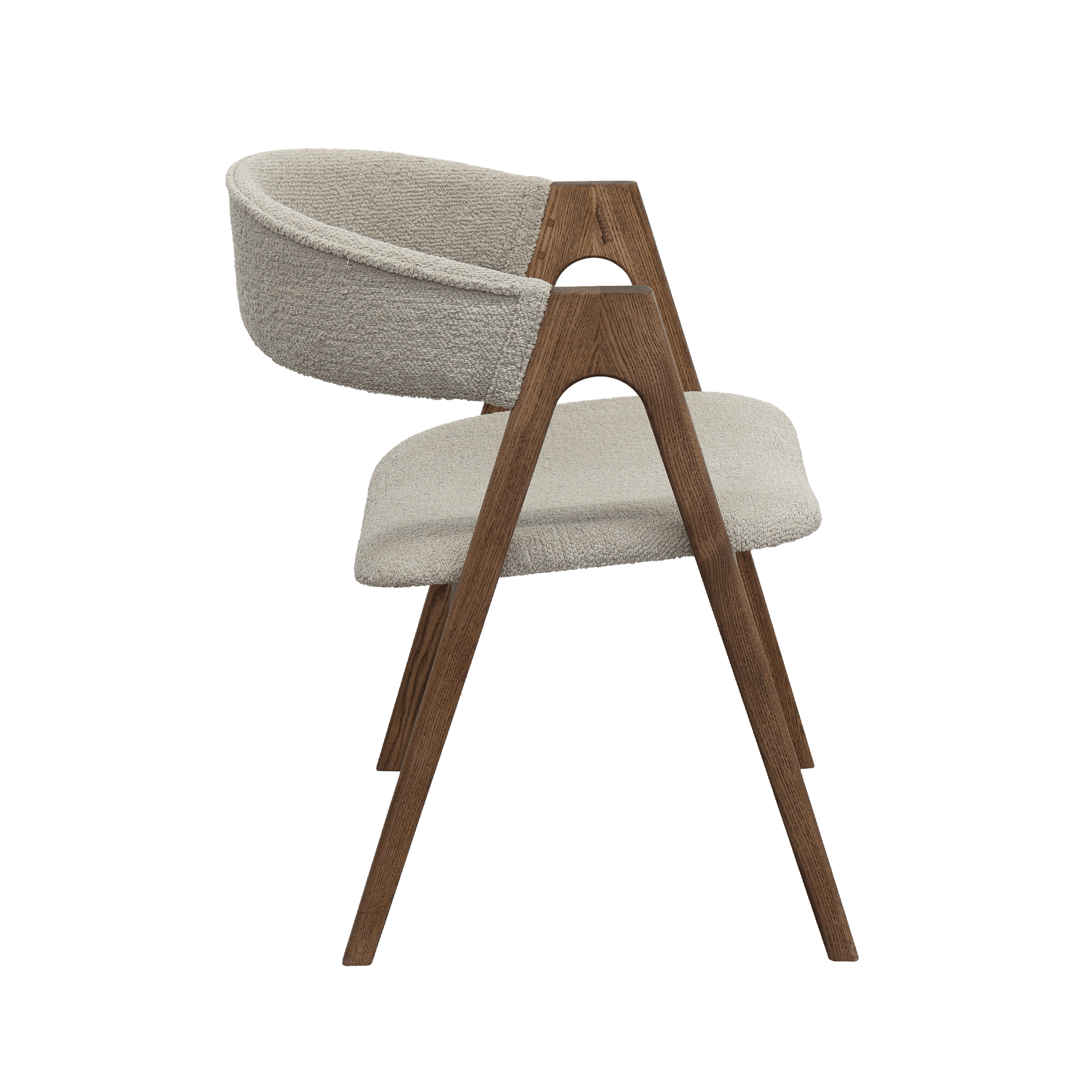 Scaun Rustic Beige+Wood Legs
