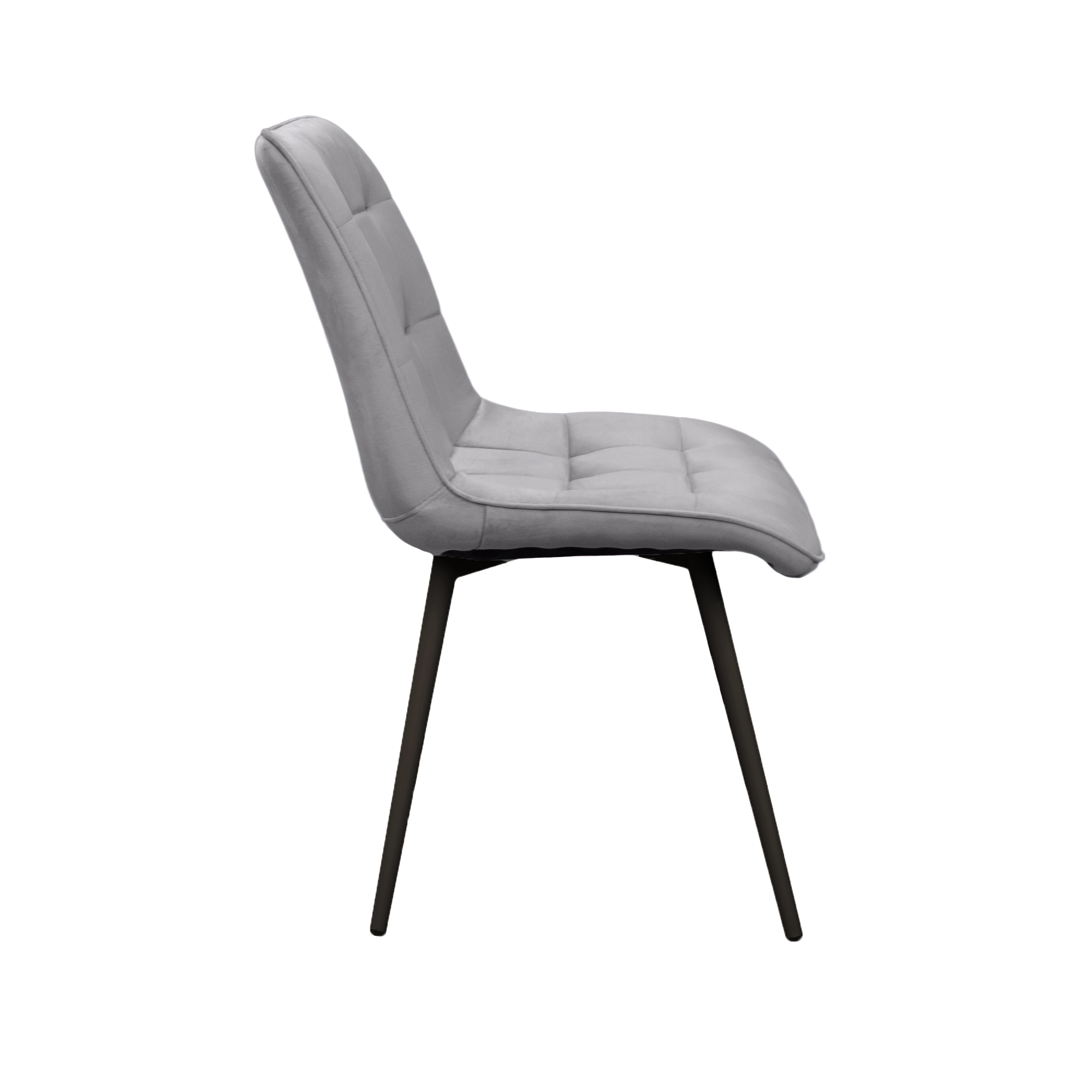 Scaun Capella Catifea Light Grey HLR14+Black Legs