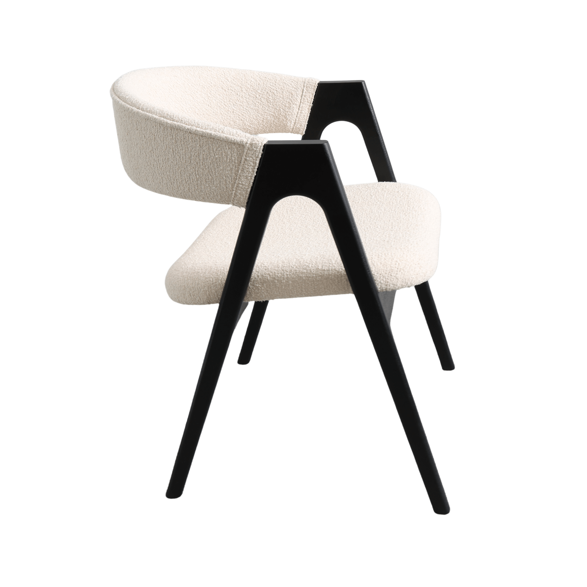 Scaun Rustic White+Black Legs