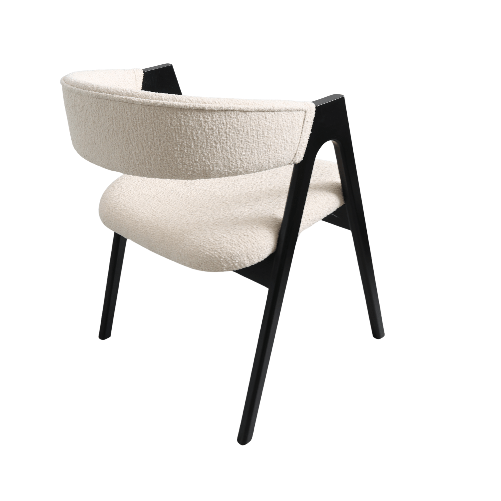 Scaun Rustic White+Black Legs