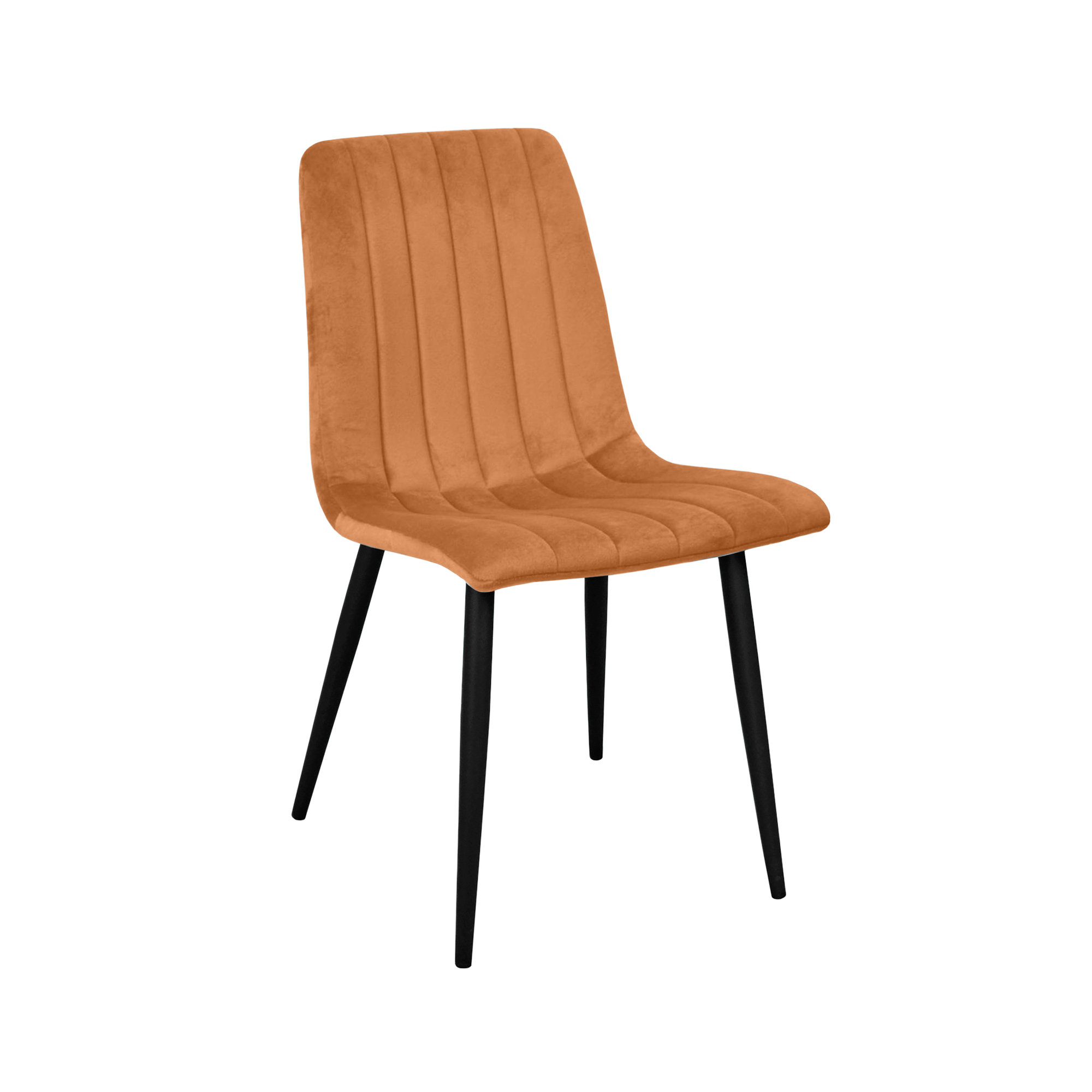Cumpara  Mobilier pentru bucătărie - Scaun DC-90P N43 Catifea Orange+Black Legs..