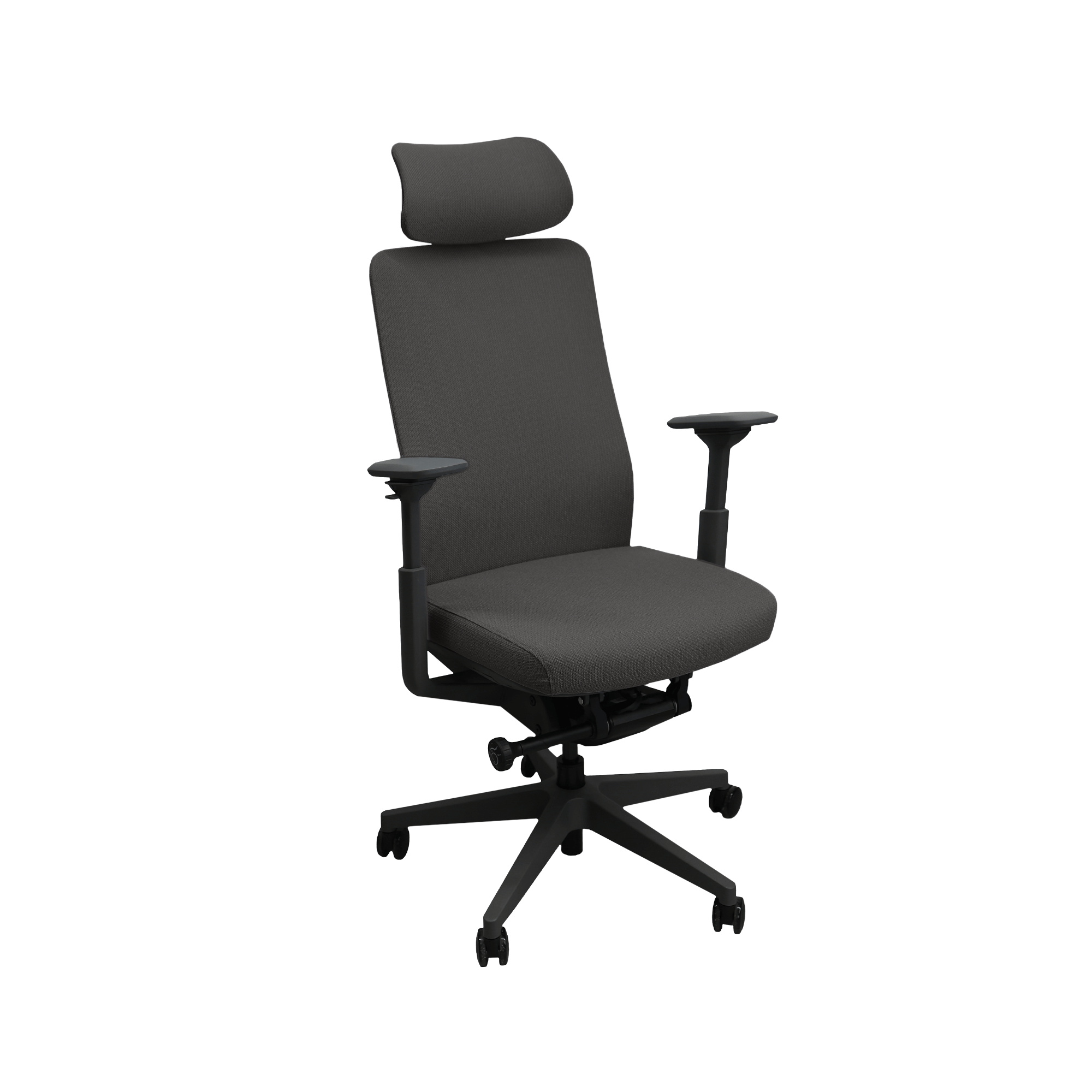 Fotoliu Birou Nelson Dark Grey+Black Frame