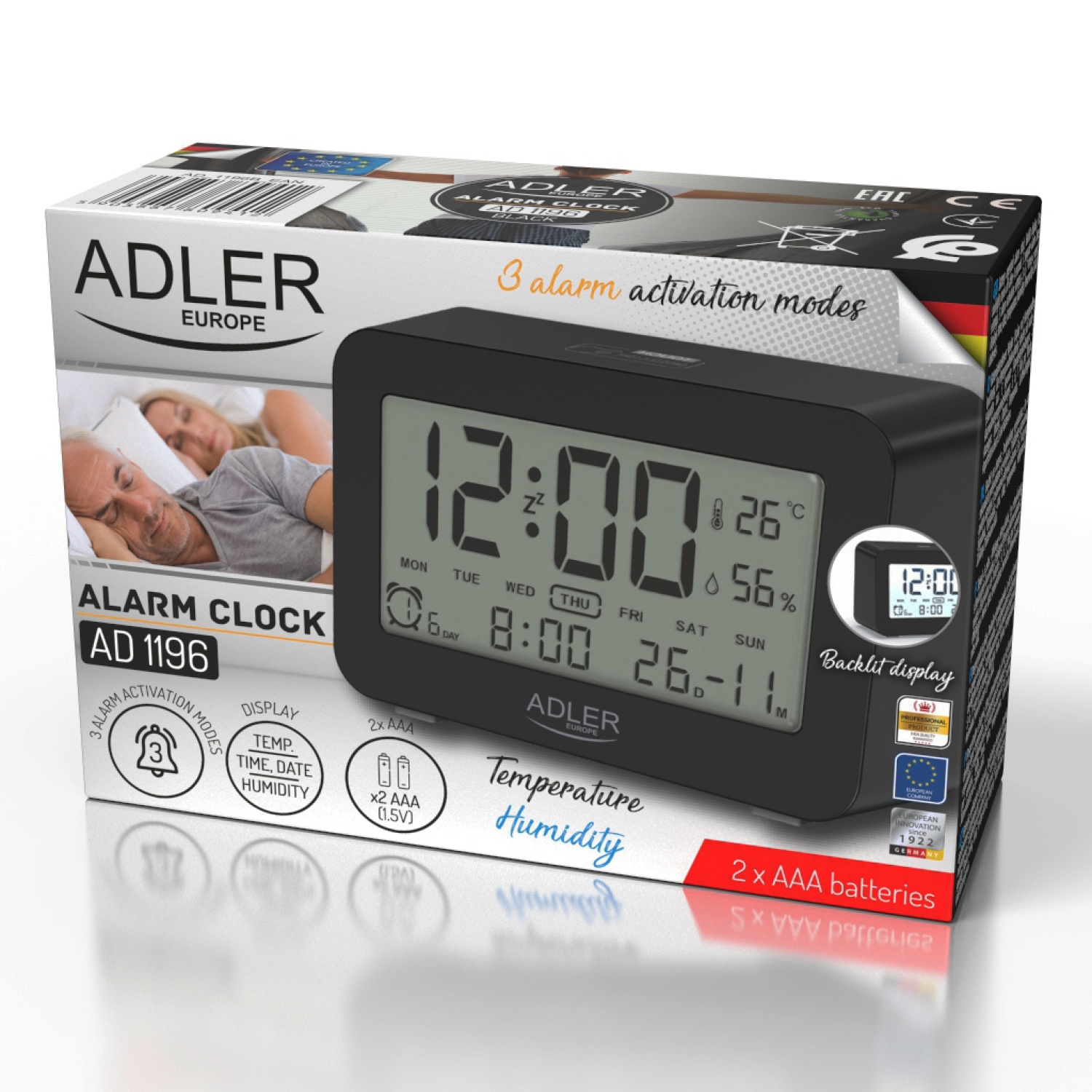 ADLER будильник AD 1196b negru