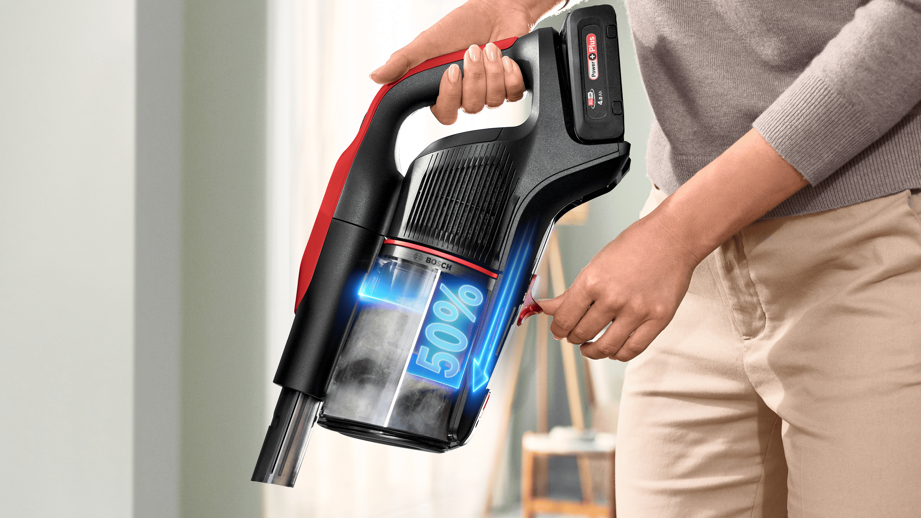 BOSCH aspirator BCS1041PET черный / красный
