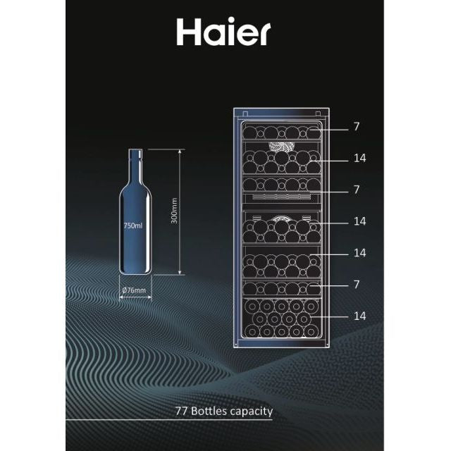 HAIER racitor vinuri HWS77GDAU1 negru