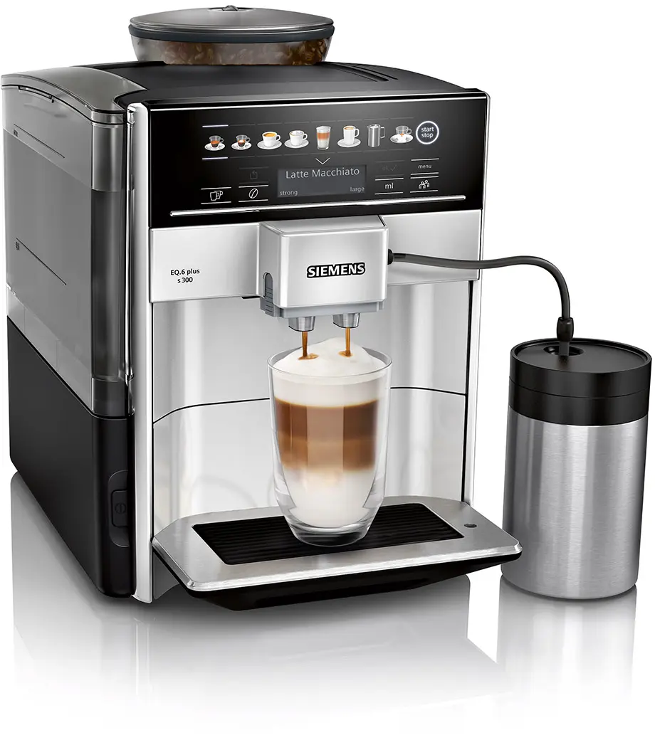 SIEMENS espressor TE653M11RW черный / нержавейка