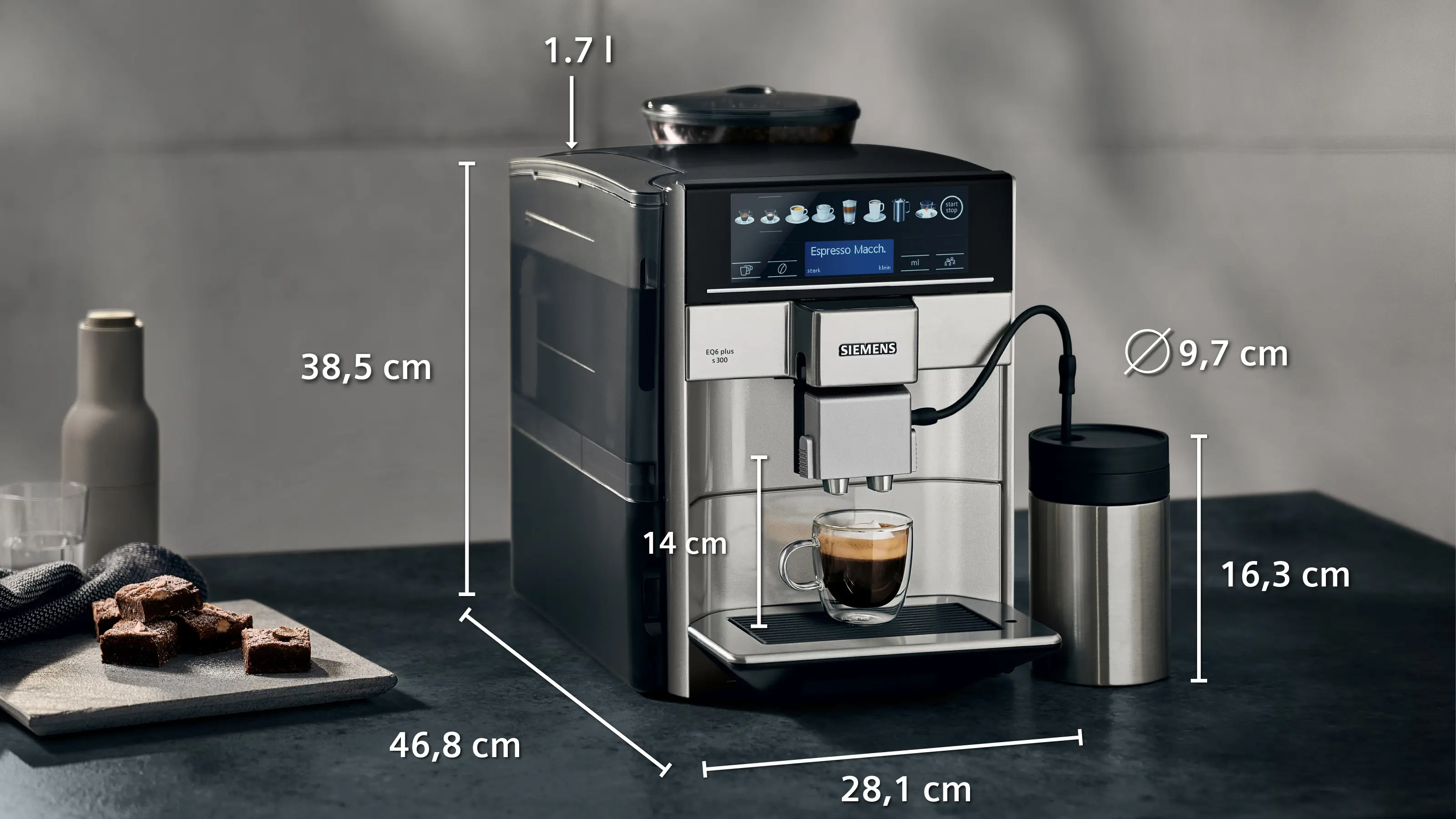 SIEMENS espressor TE653M11RW черный / нержавейка