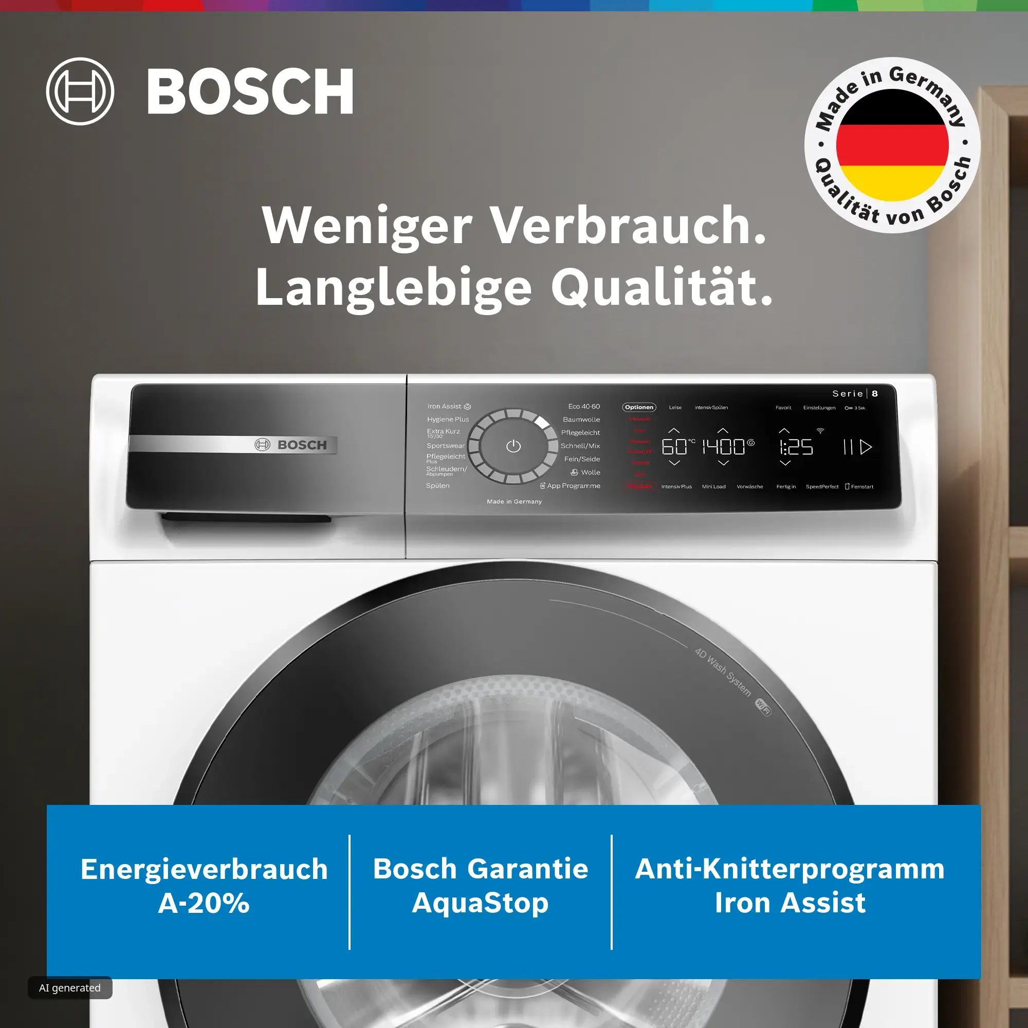 BOSCH masina de spalat rufe WGB244040 alb