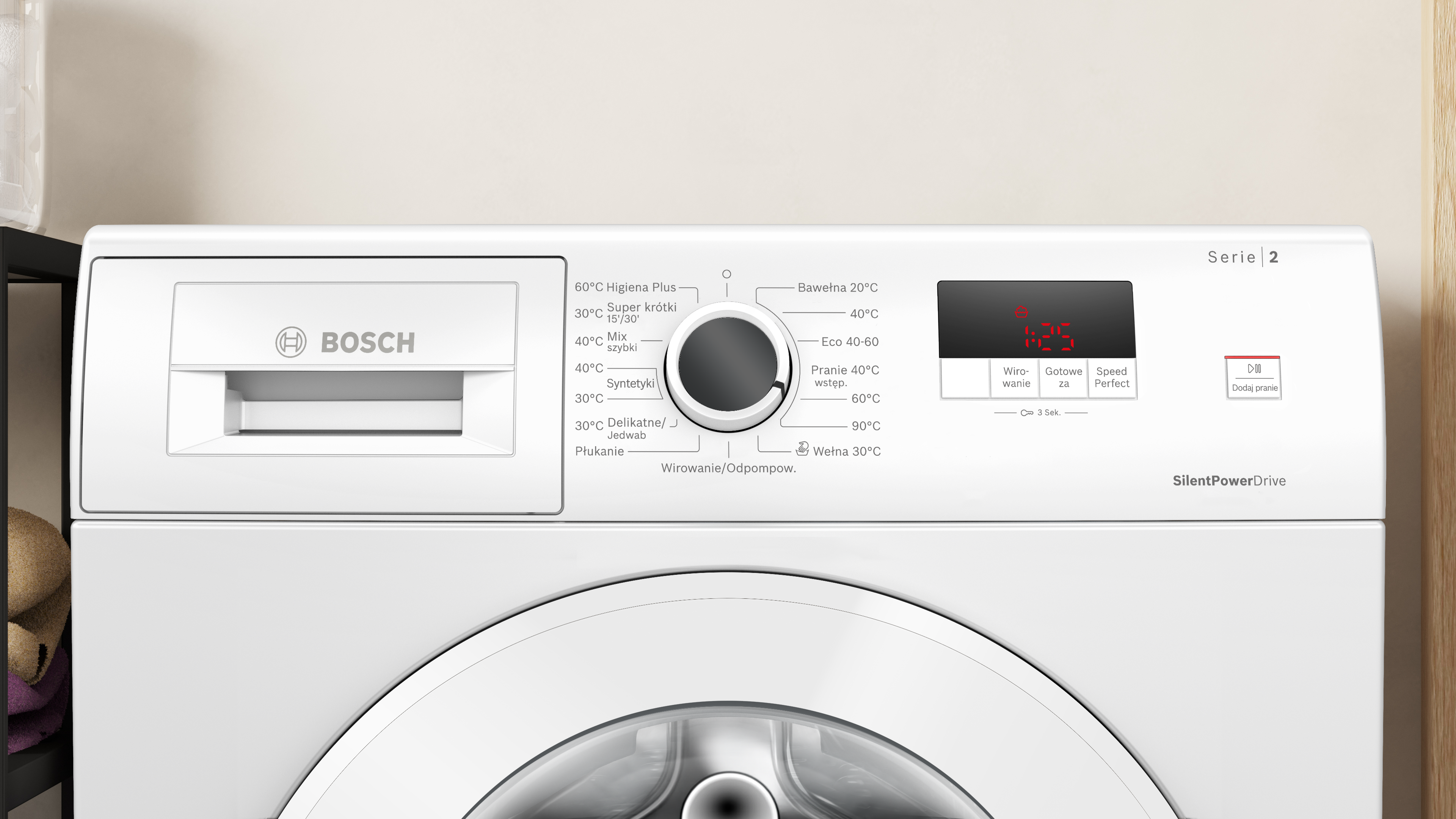 BOSCH masina de spalat rufe WGE03201PL alb