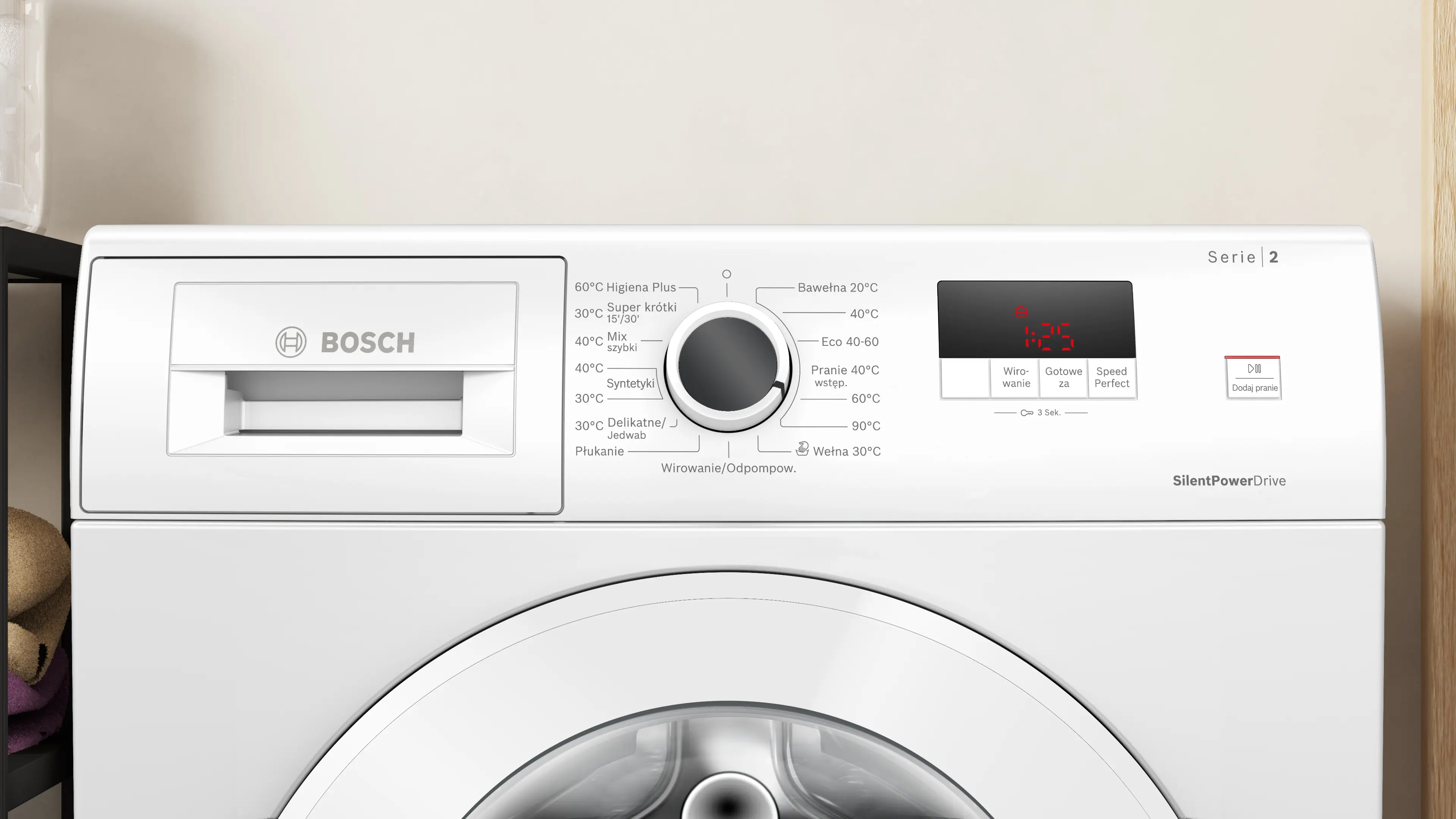 BOSCH masina de spalat rufe WGE03201PL alb