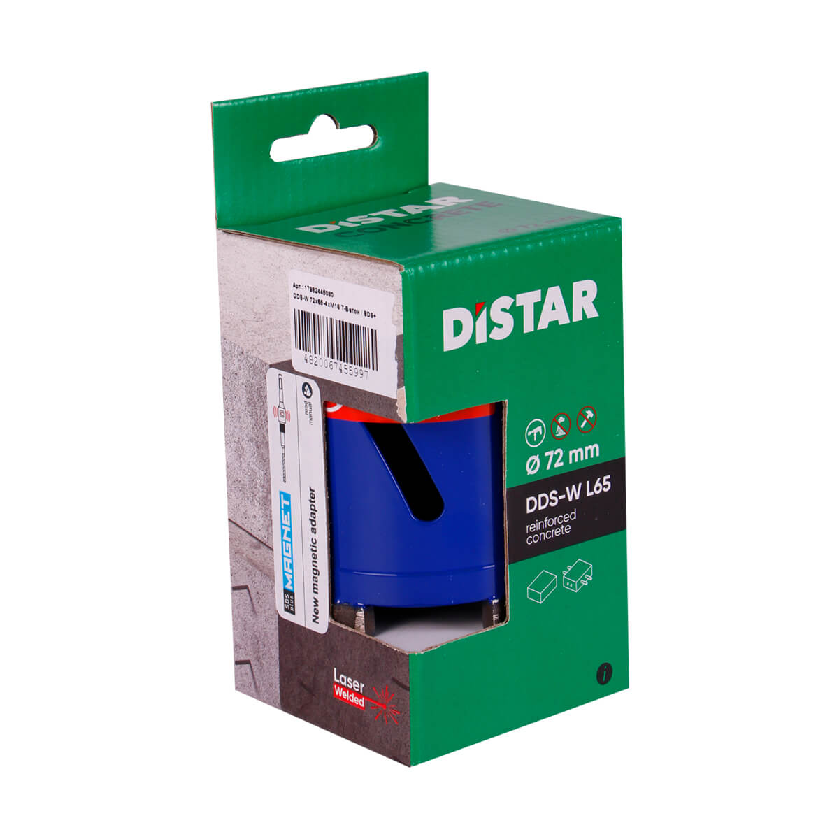 Carota cu diamant pentru sub-prize Distar DDS-W d72*M16 T-Beton