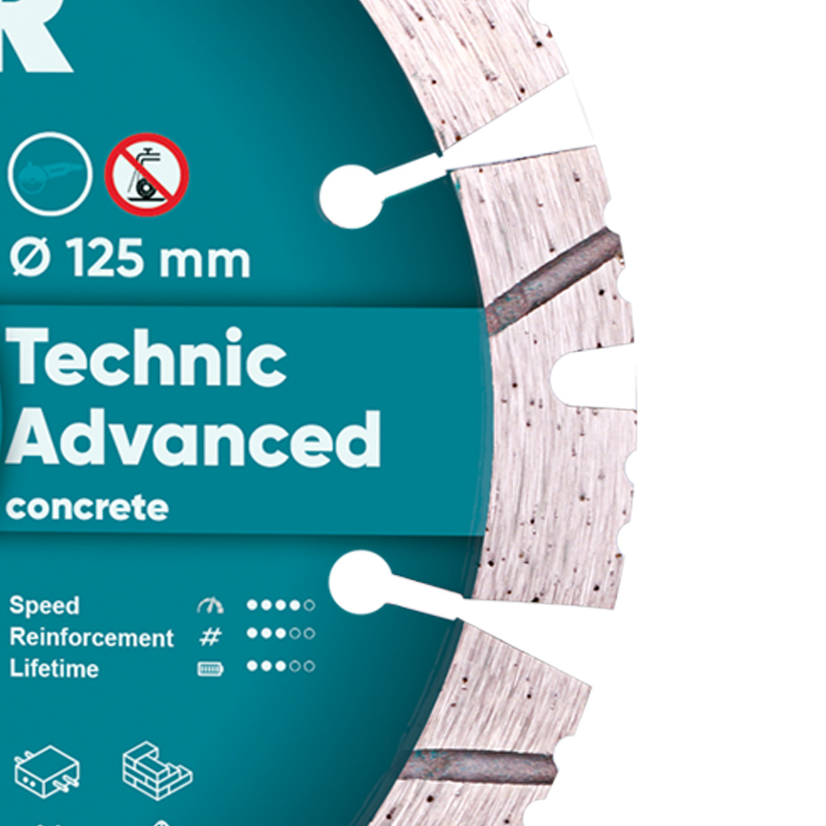 Disc diamantat DISTAR pentru beton Technic Advanced d125