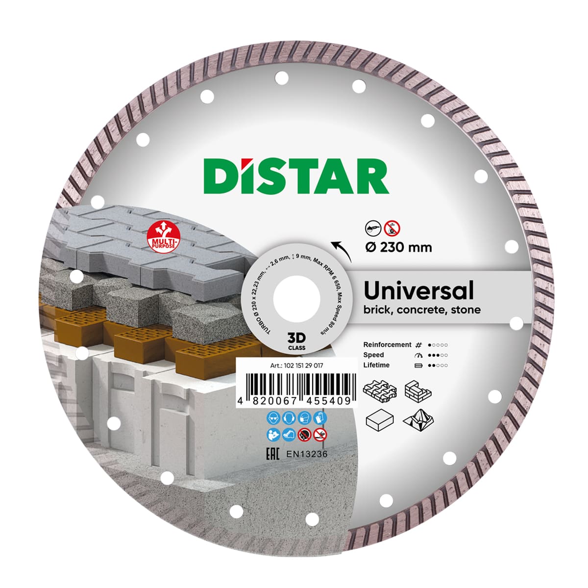 Disc diamantat DISTAR pentru beton Universal Bestseller d230