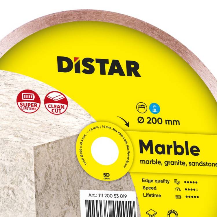 Disc de d200 din marmură 1A1R cu diamant