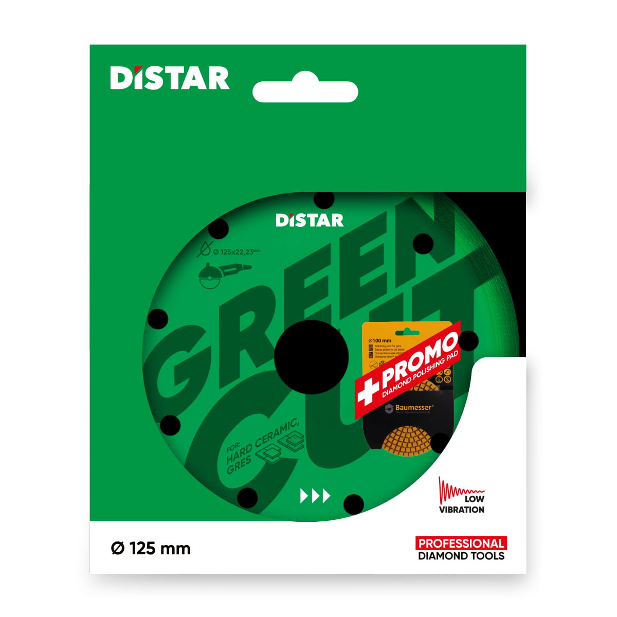 Алмазный диск 1A1R 125x1,2x8x22,23 Green Cut