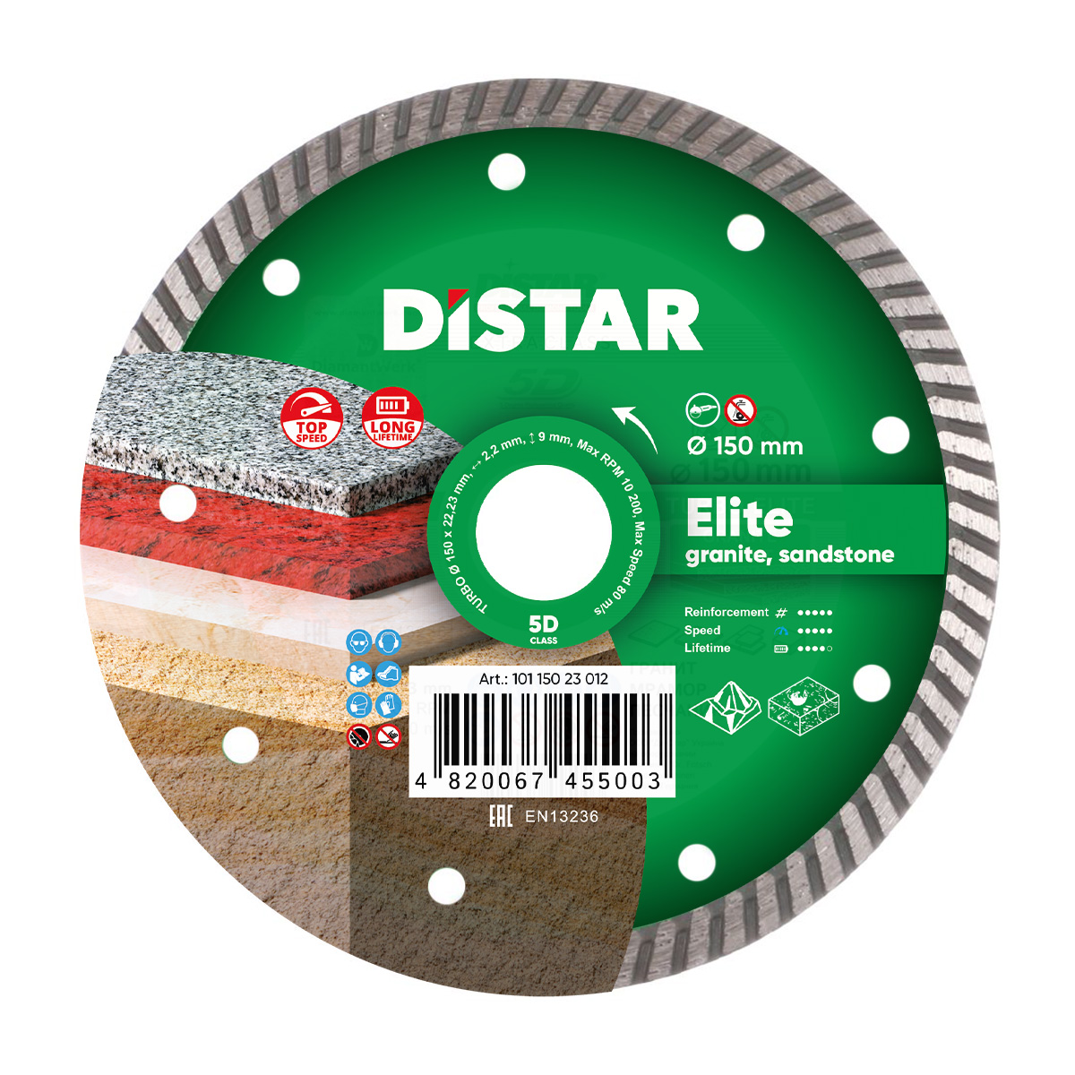 Disc diamantat DISTAR pentru granit,marmura Elite d150