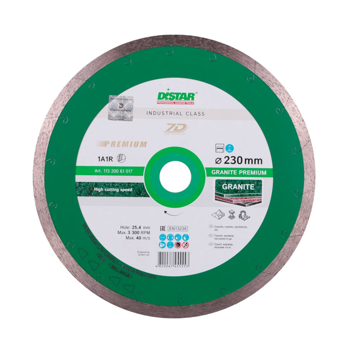 Disc diamantat DISTAR pentru granit,marmura Granite Premium d230