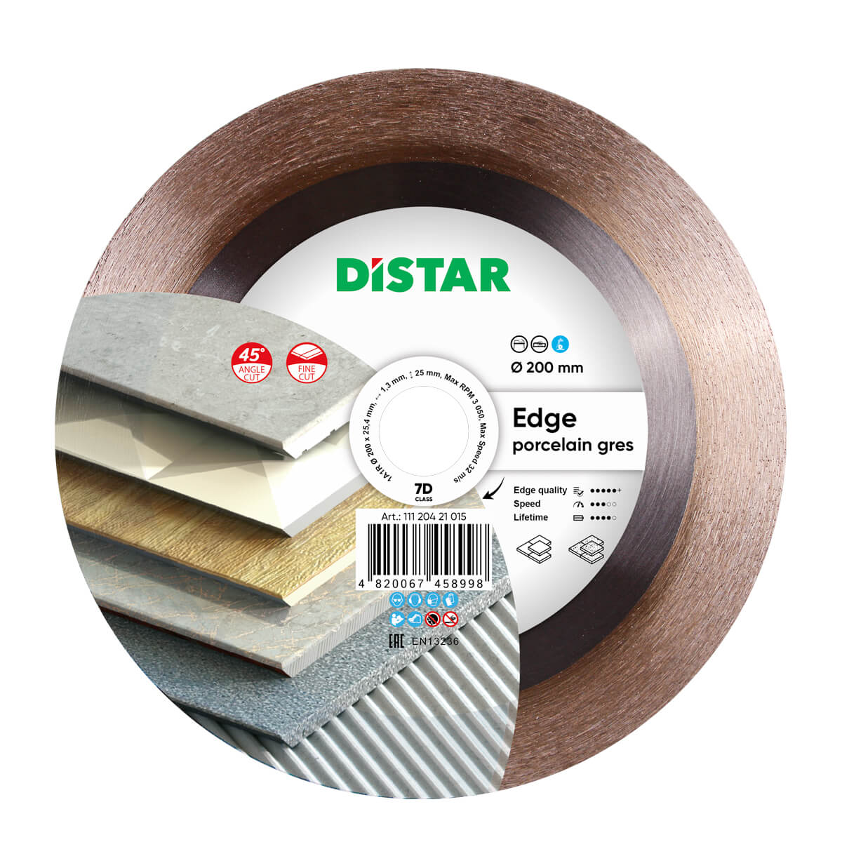Disc diamantat DISTAR pentru placi ceramici Edge d200