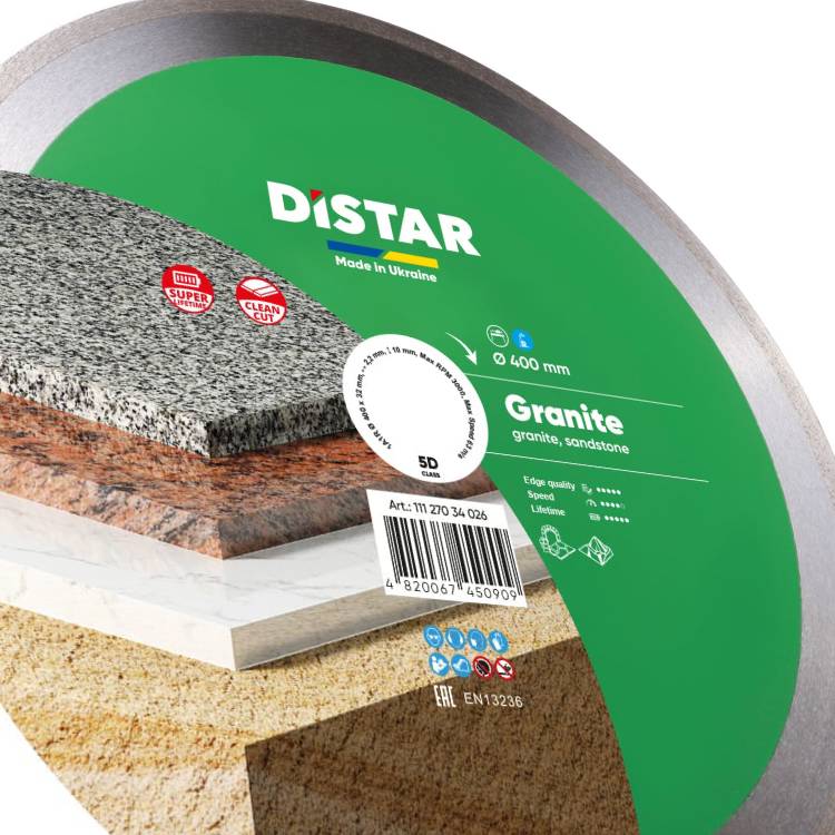 Алмазный диск 1A1R Granite d400