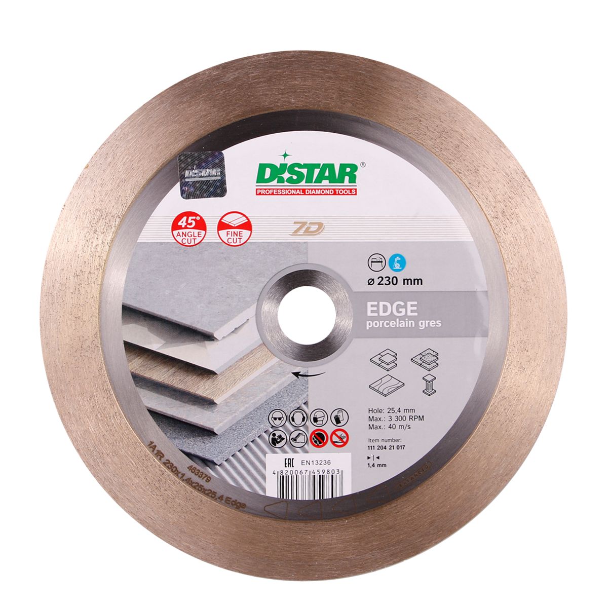 Disc diamantat DISTAR pentru placi ceramici Edge d230