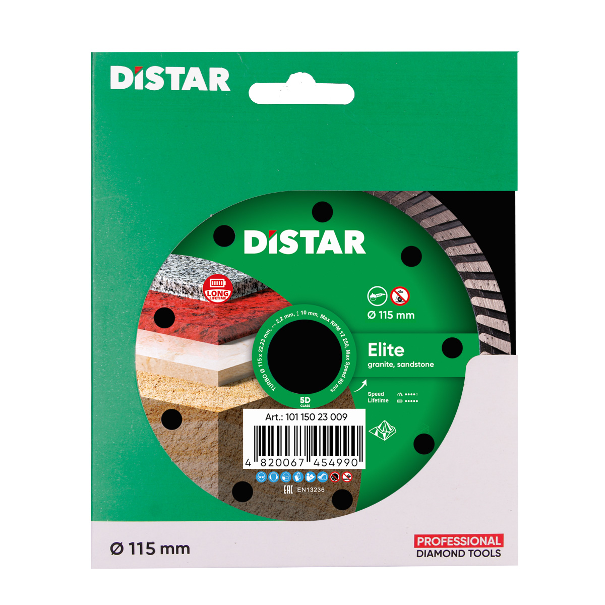 Disc diamantat DISTAR pentru granit,marmura Elite d115